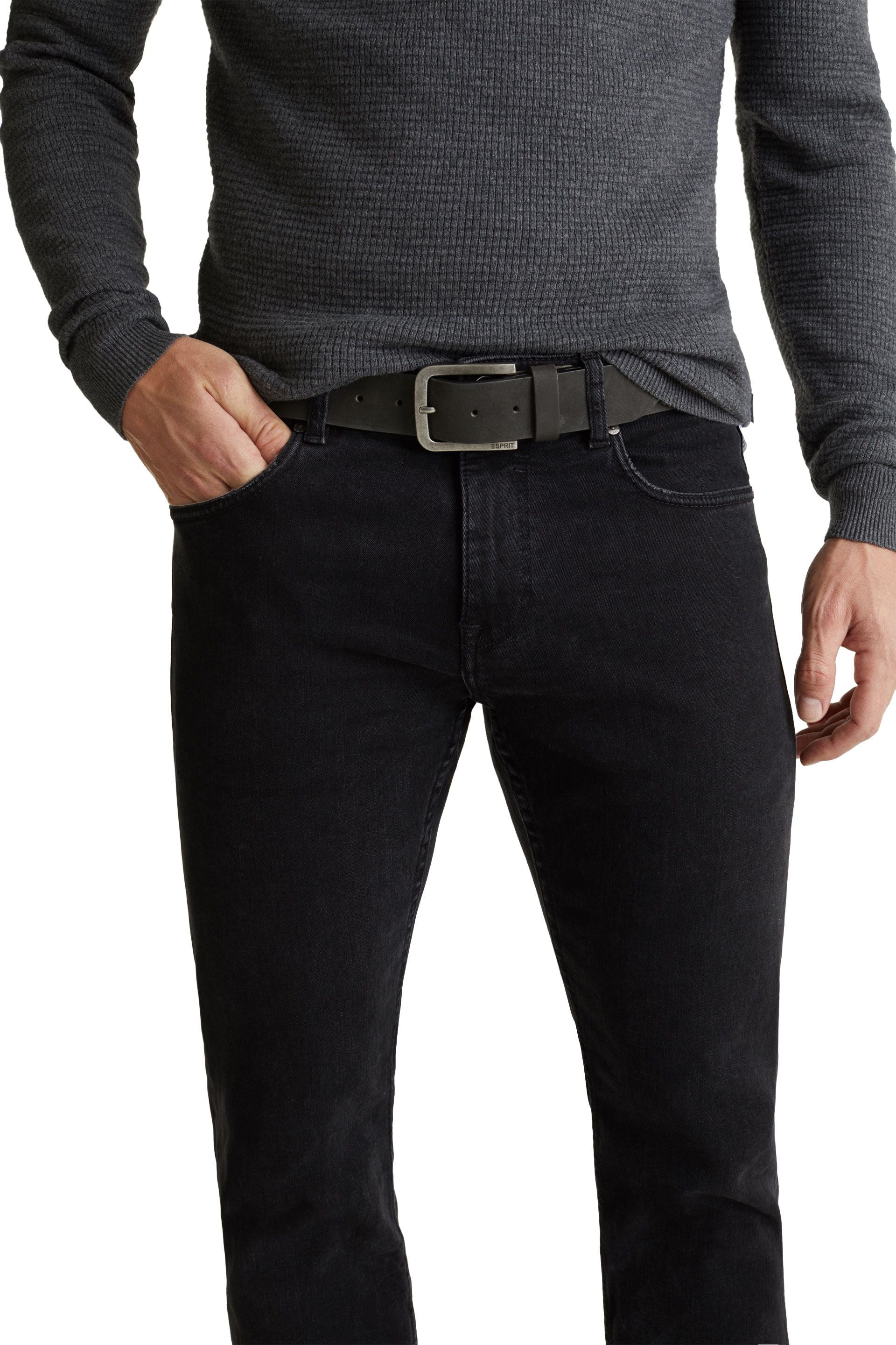 Esprit Herren Gürtel Vintage Metallschnalle Nubukleder