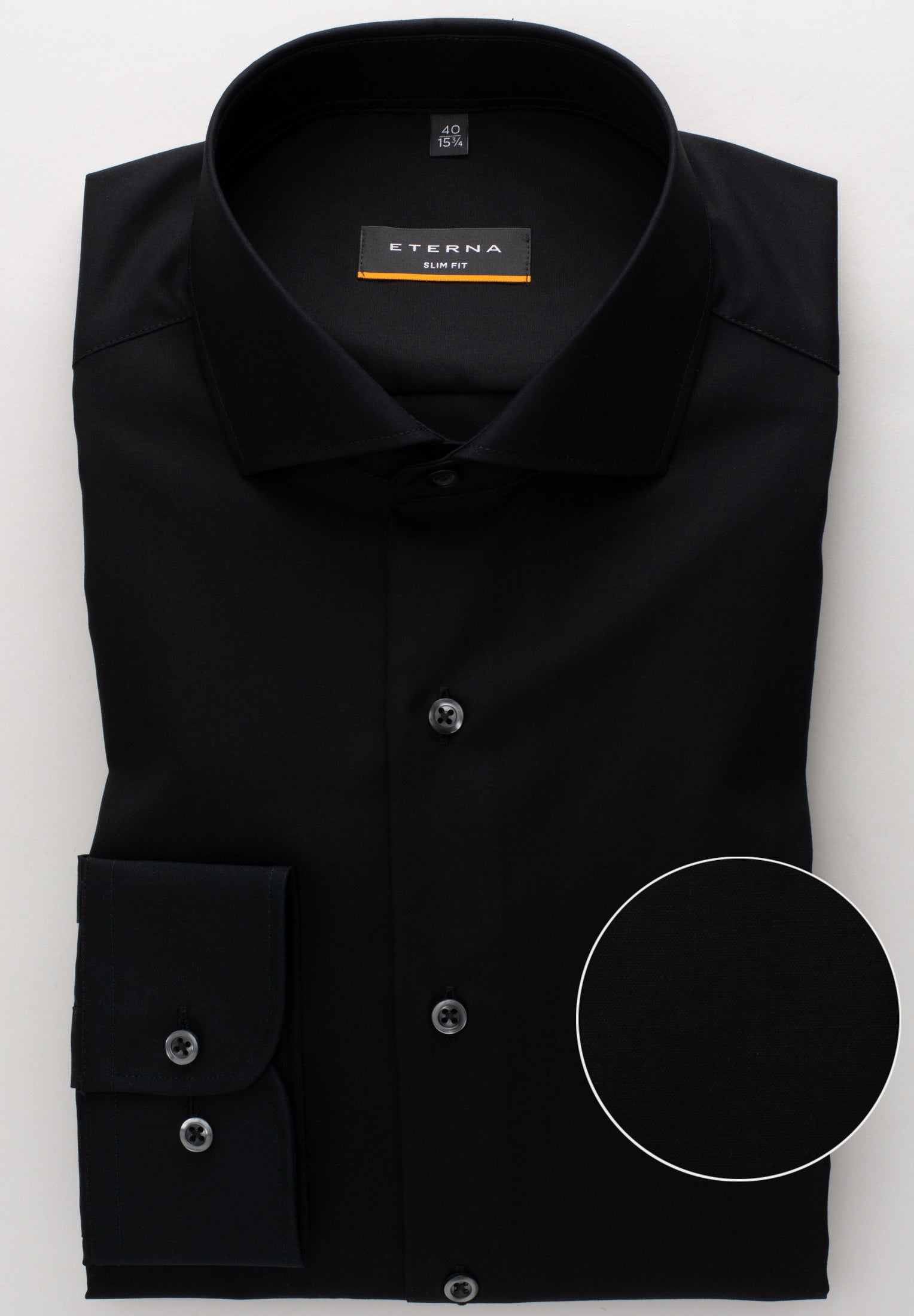 Eterna Slim Fit Langarmhemd mit Hai-Kragen Herren bügelfrei