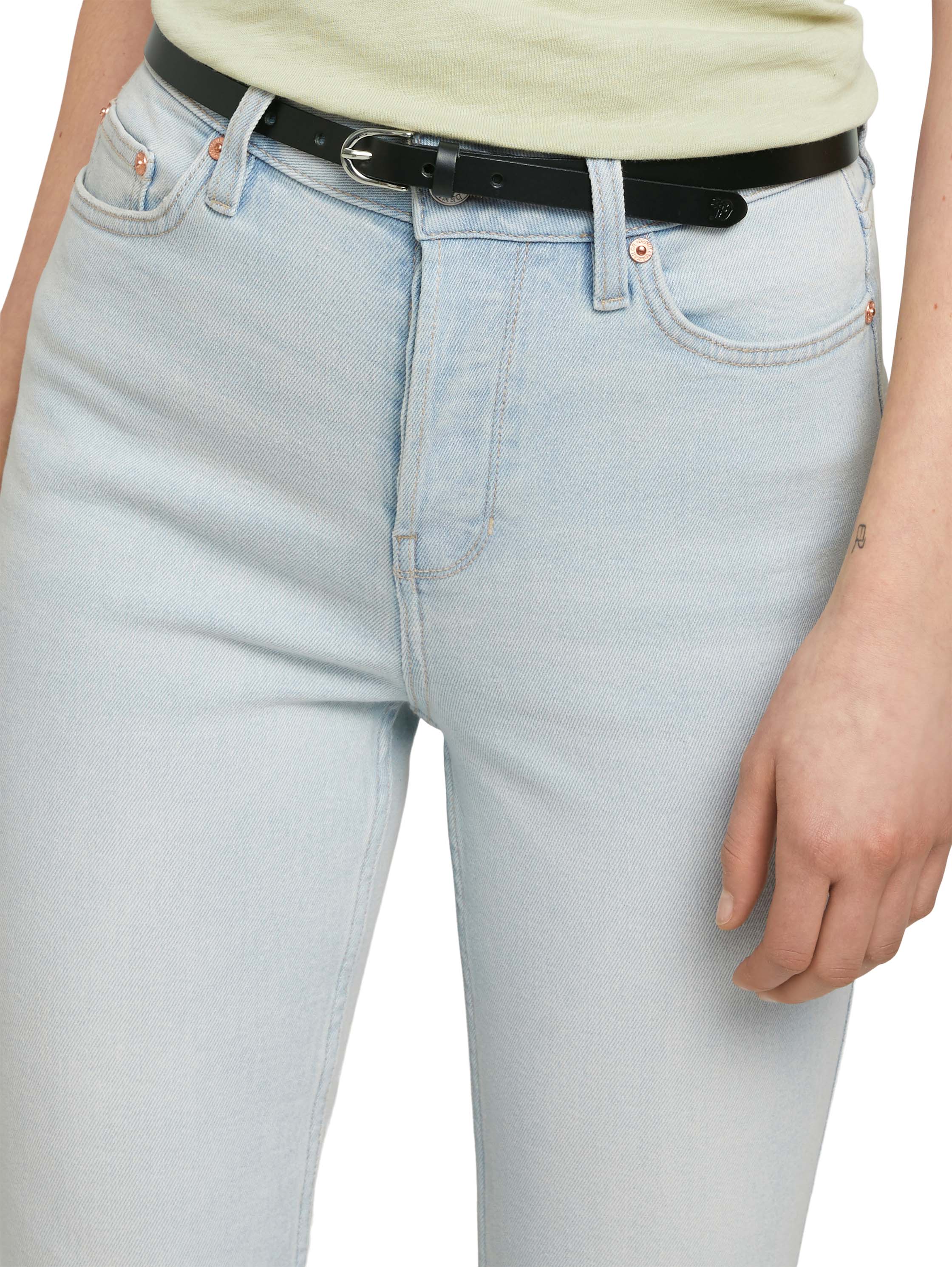 TOM TAILOR Damen Ledergürtel Eindornschließe Logoprägung