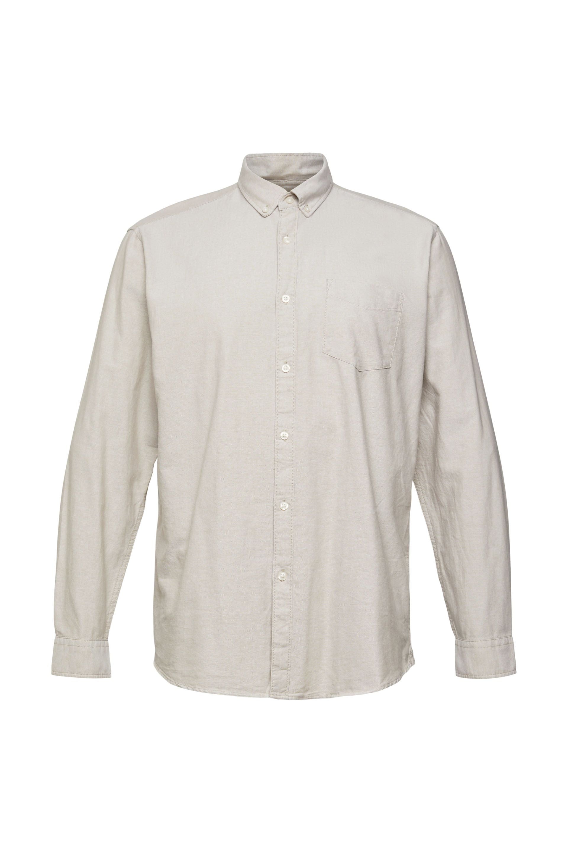 Esprit Baumwollhemd für Herren mit Button-Down-Kragen und Brusttasche