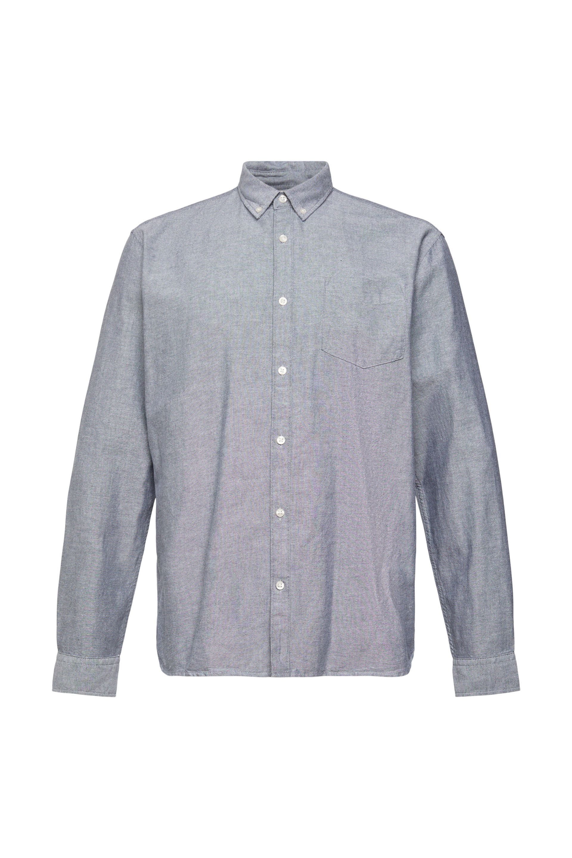 Esprit Baumwollhemd für Herren mit Button-Down-Kragen und Brusttasche