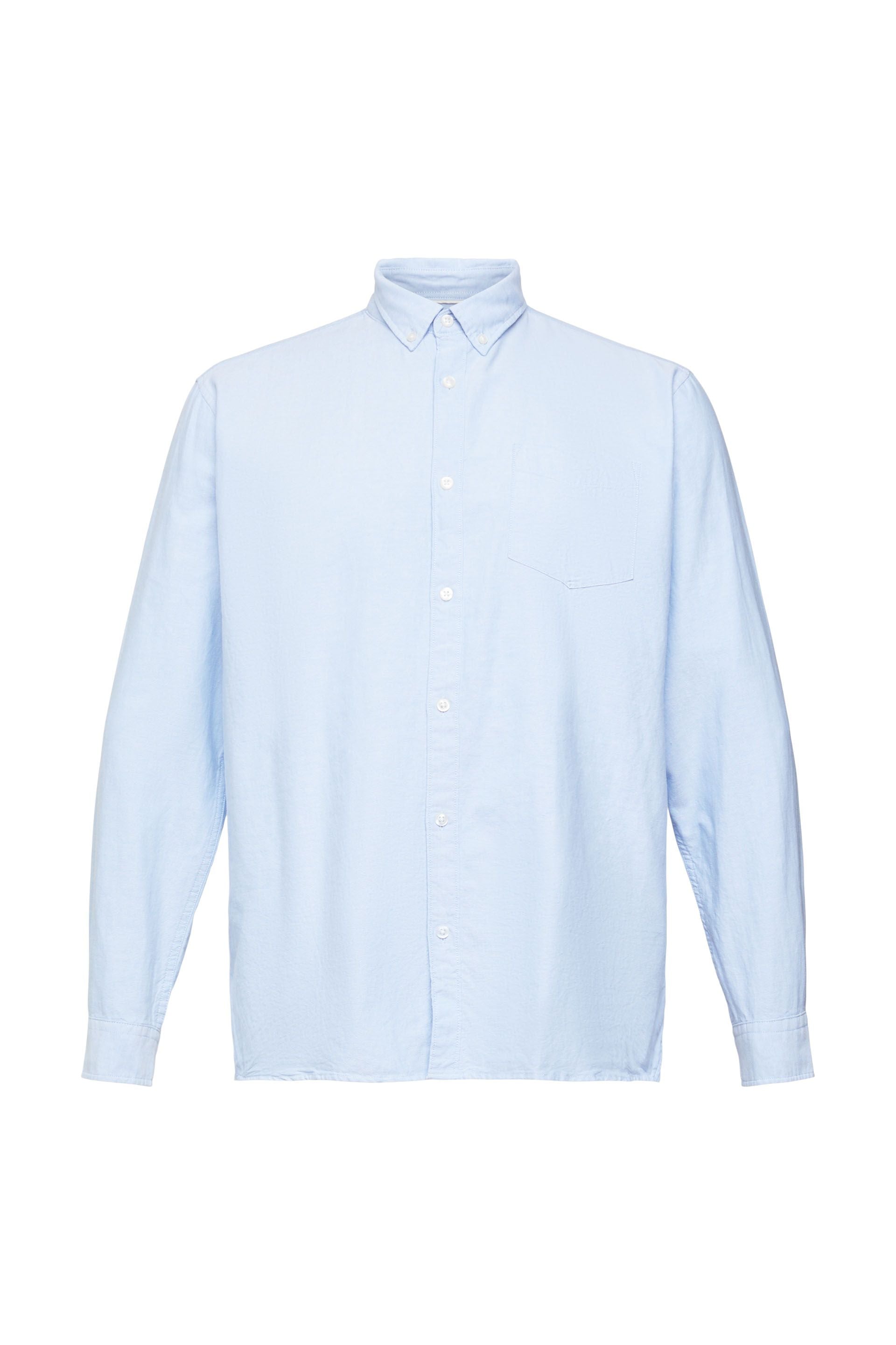 Esprit Baumwollhemd für Herren mit Button-Down-Kragen und Brusttasche