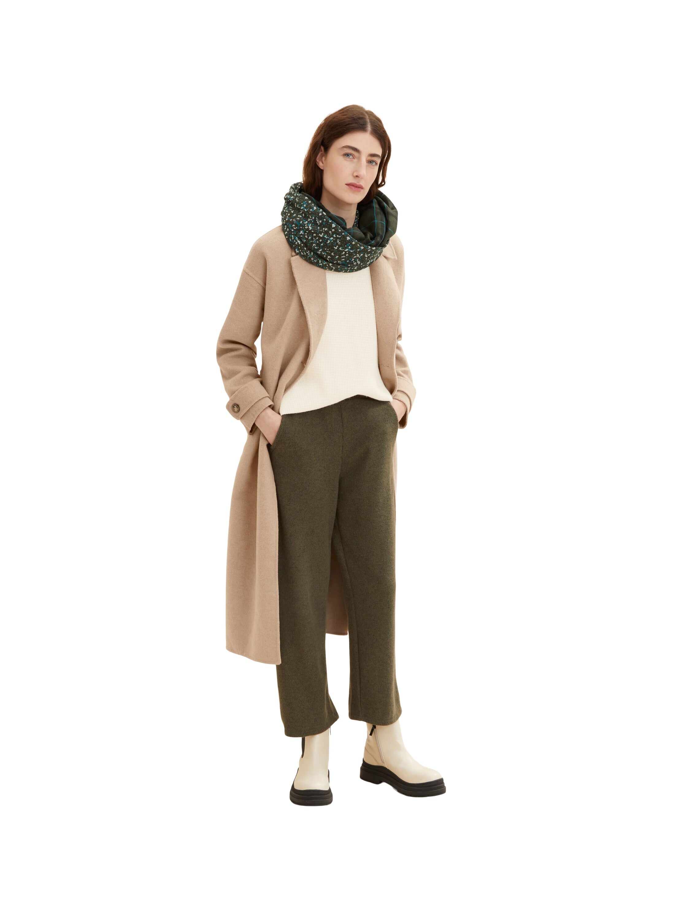 Tom Tailor Denim Schal gemustert Unisex aus recycelten Polyesterfasern