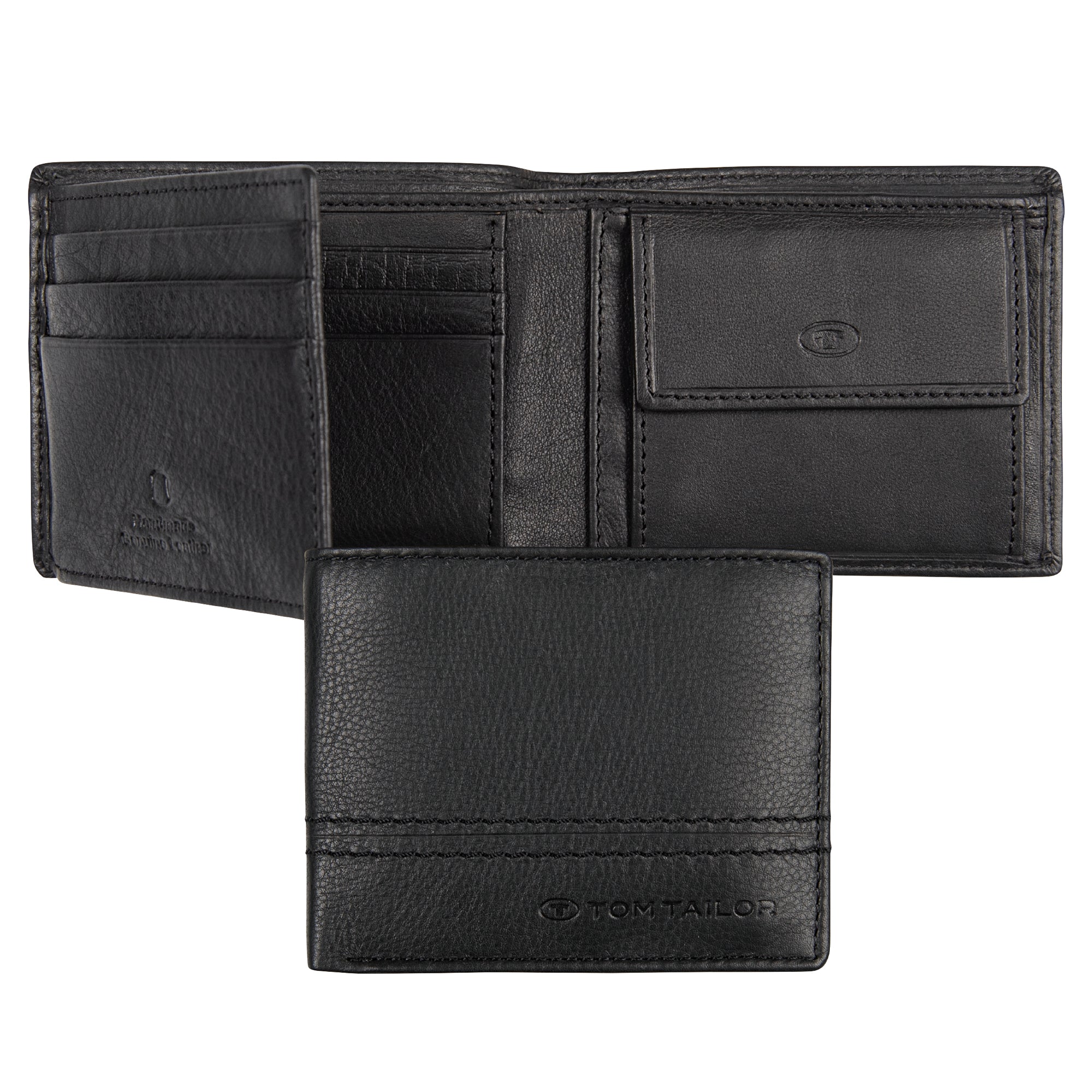 TOM TAILOR Börse Jerrie Herren Vintage-Leder Geldbörse