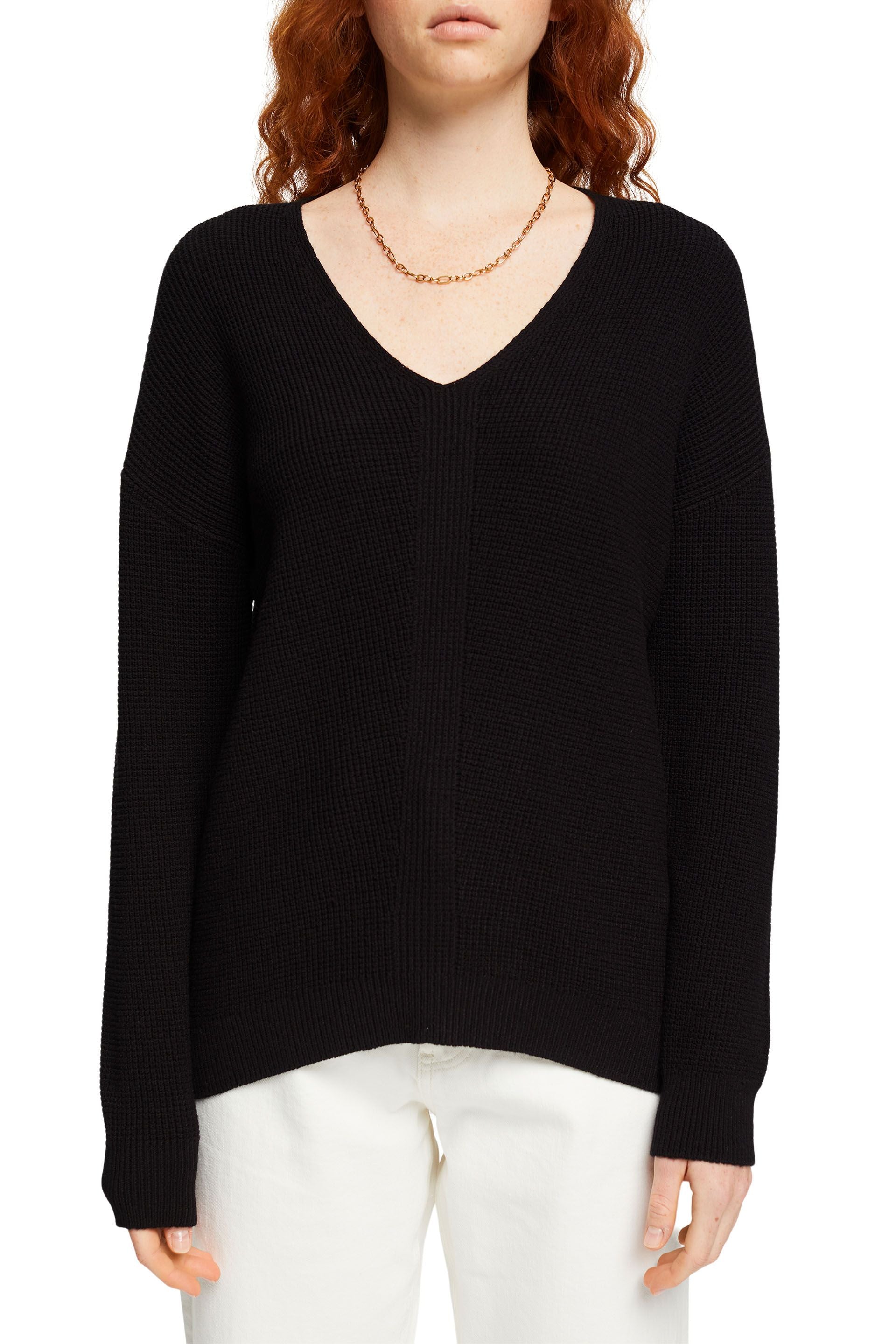Esprit Strickpullover Damen Lockerer Sitz V-Ausschnitt