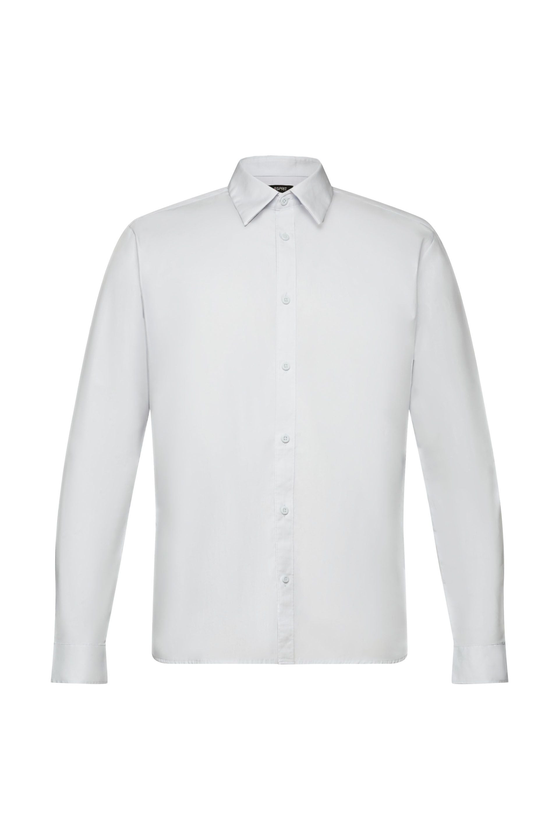 ESPRIT Herren Baumwollhemd Slim Fit Umlegekragen Manschetten