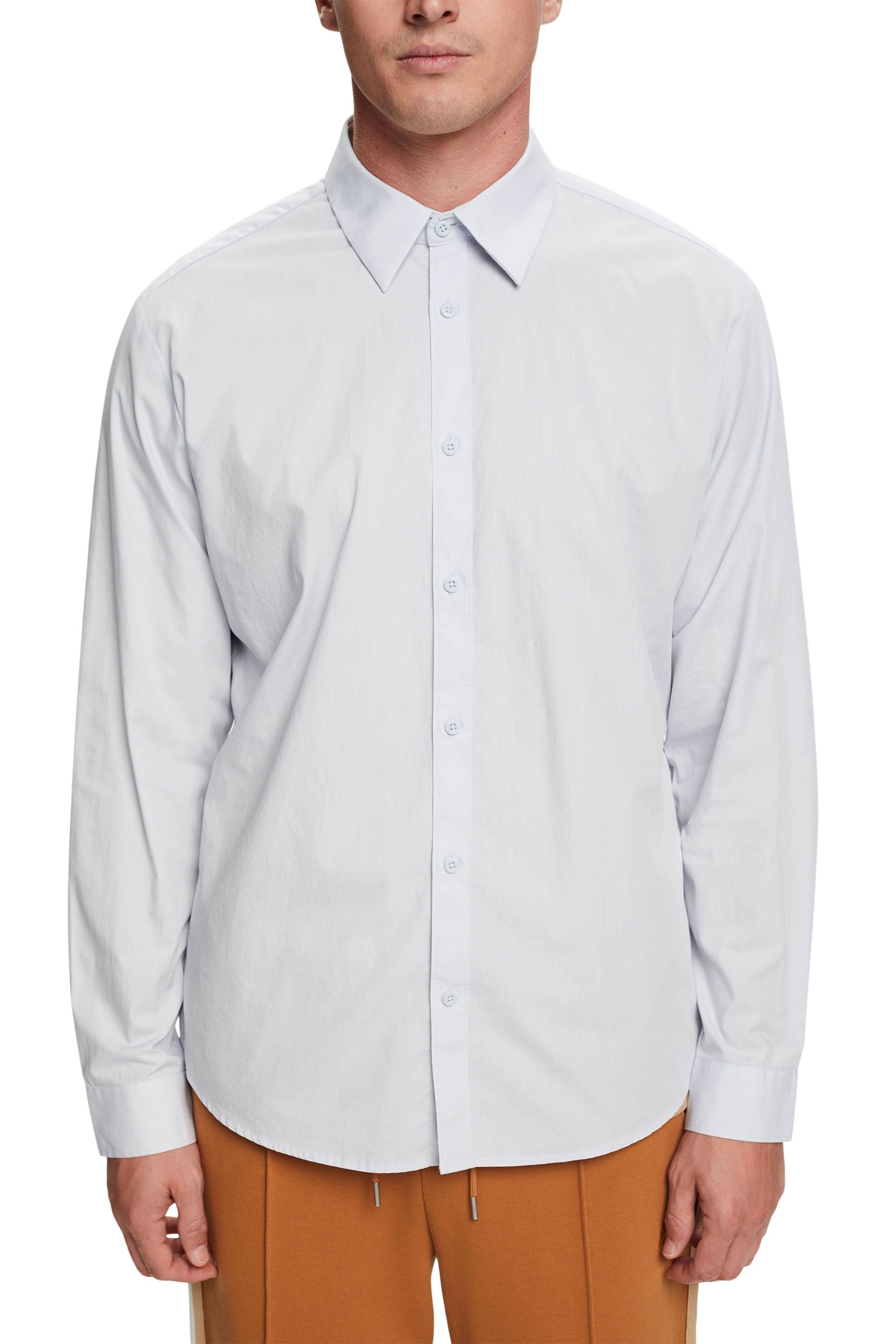 ESPRIT Herren Baumwollhemd Slim Fit Umlegekragen Manschetten