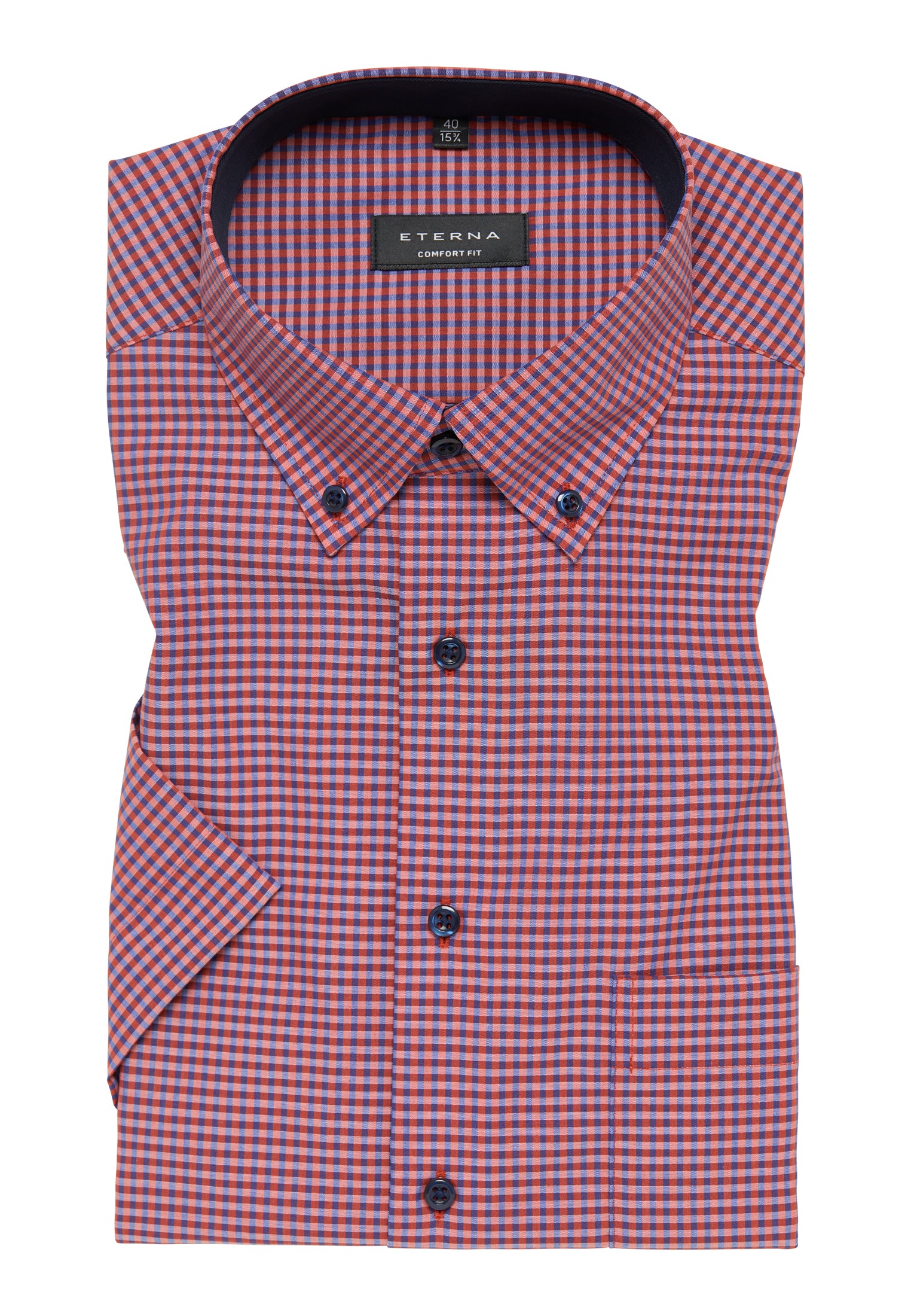 Marke Karo-Hemd Herren Komfort Fit Bügelfrei