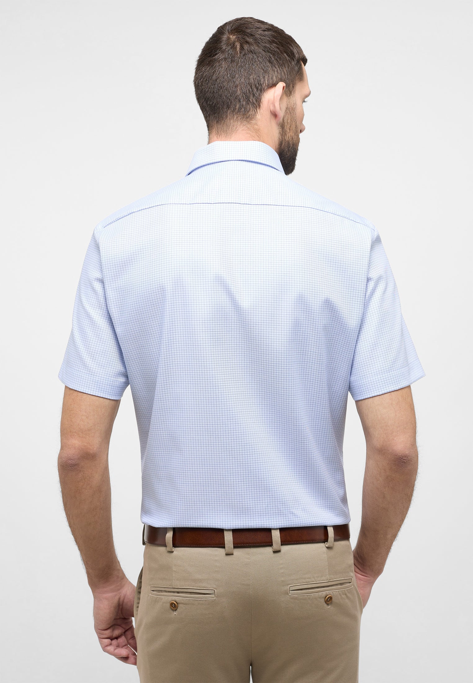 Eterna Twill-Kurzarmhemd Modern Fit Herren Bügelfrei