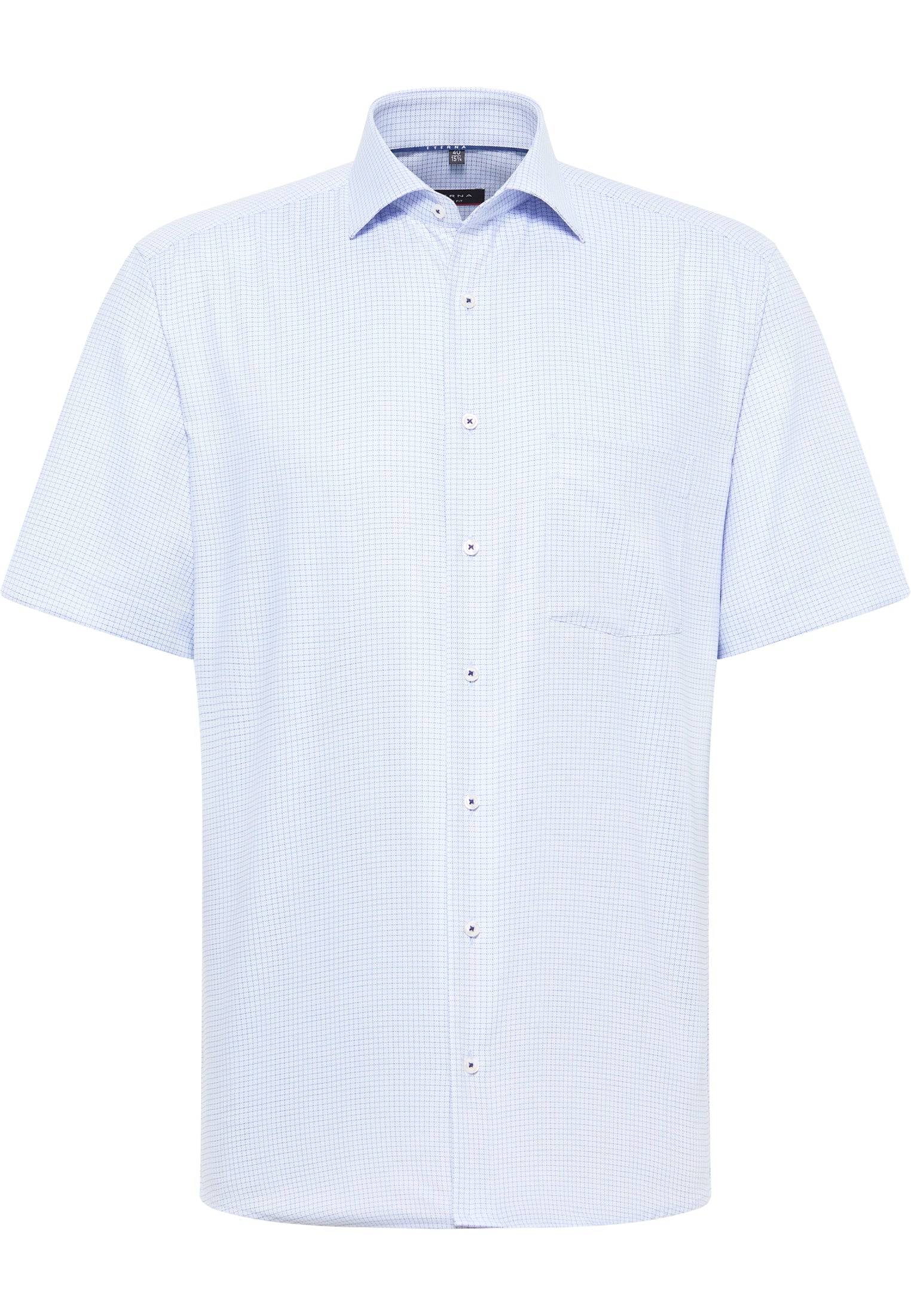 Eterna Twill-Kurzarmhemd Modern Fit Herren Bügelfrei