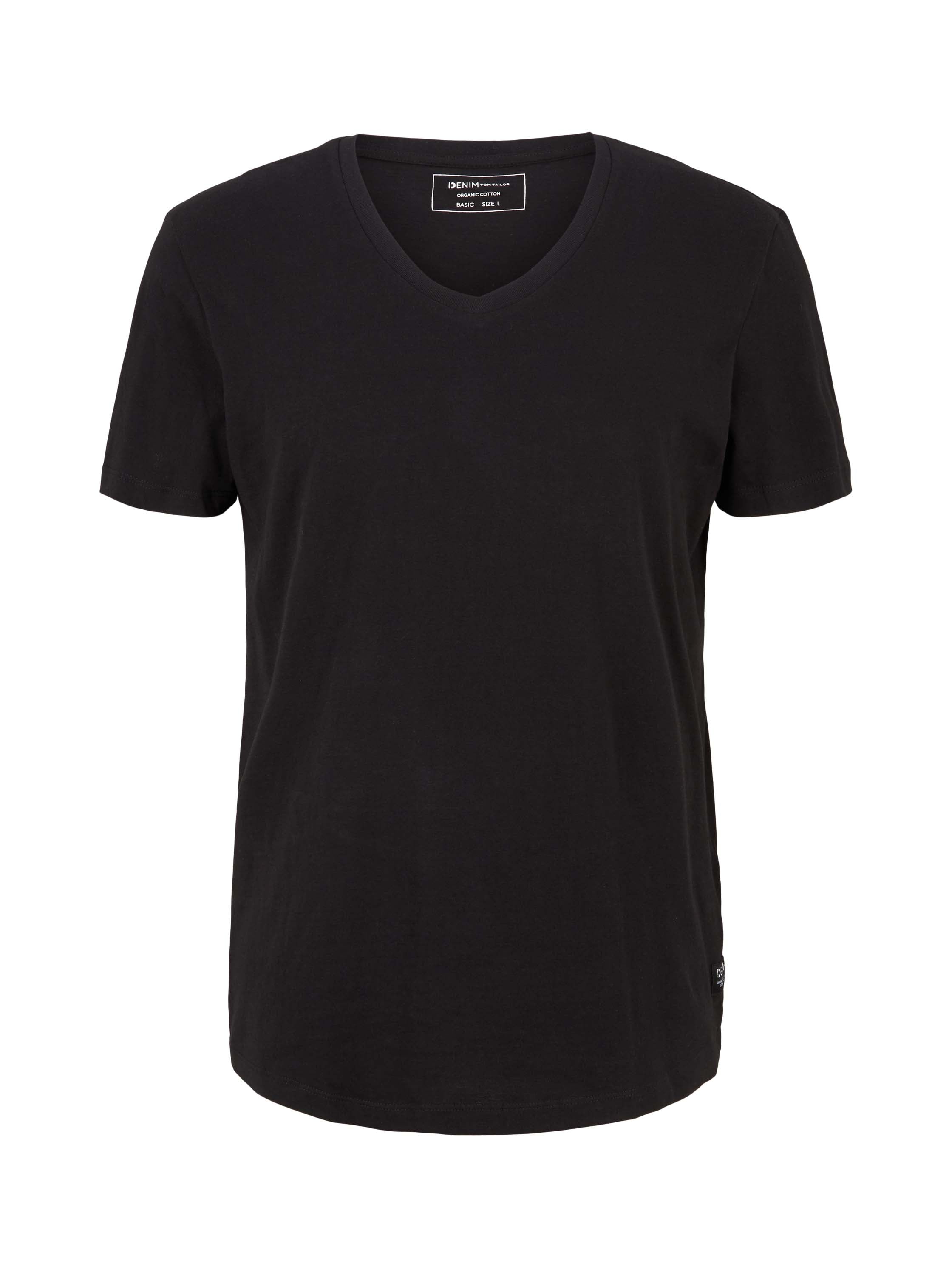 Tom Tailor Denim Male Sommer T-Shirt Schwarz