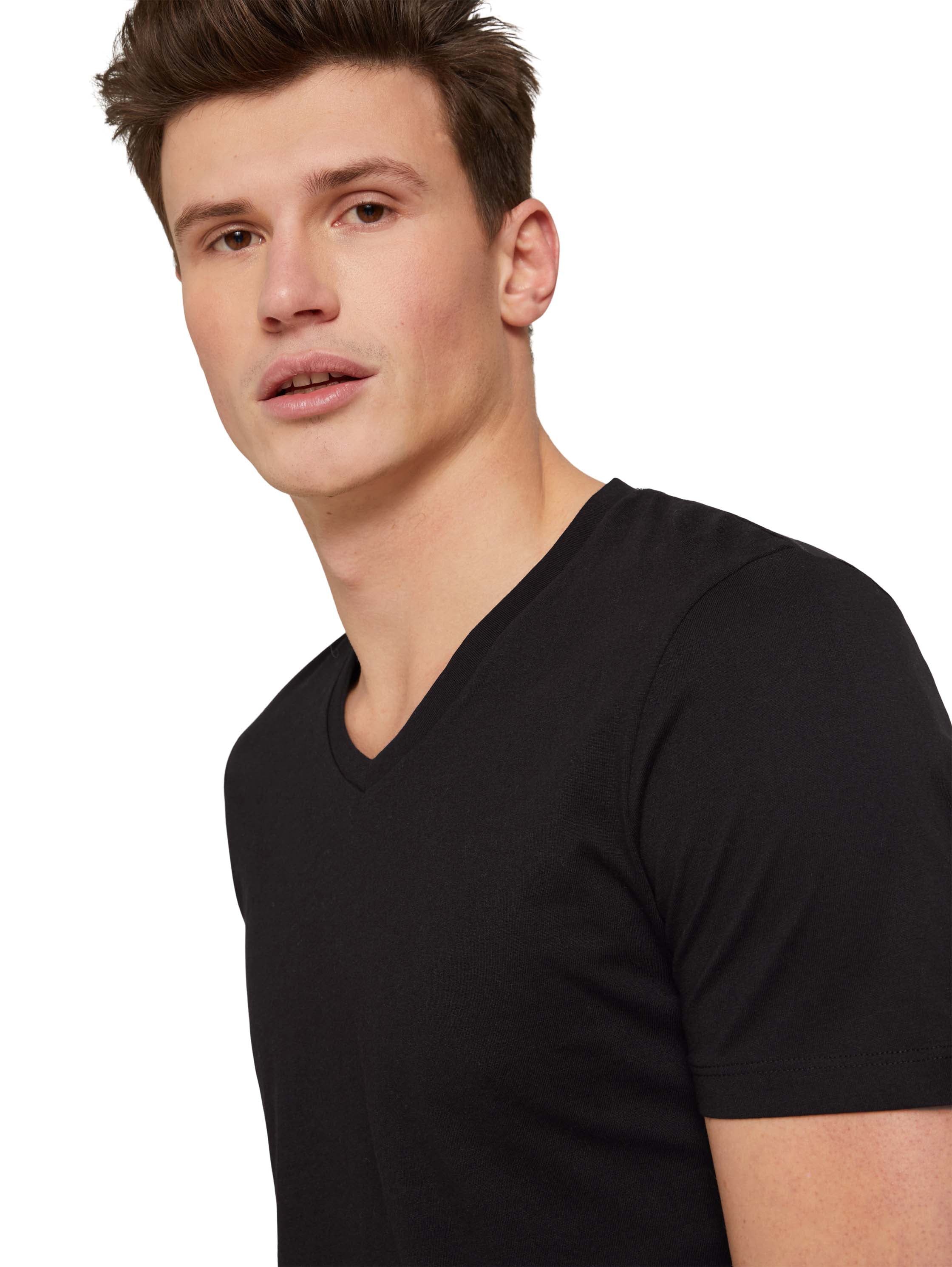 Tom Tailor Denim Male Sommer T-Shirt Schwarz