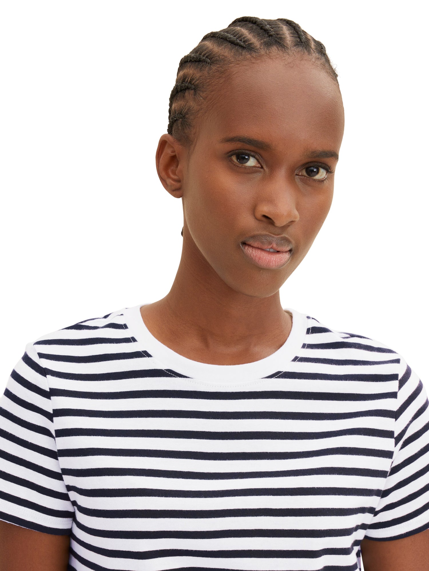 Tom Tailor Denim Streifen T-Shirt Boxy Fit Damen Bio-Baumwolle