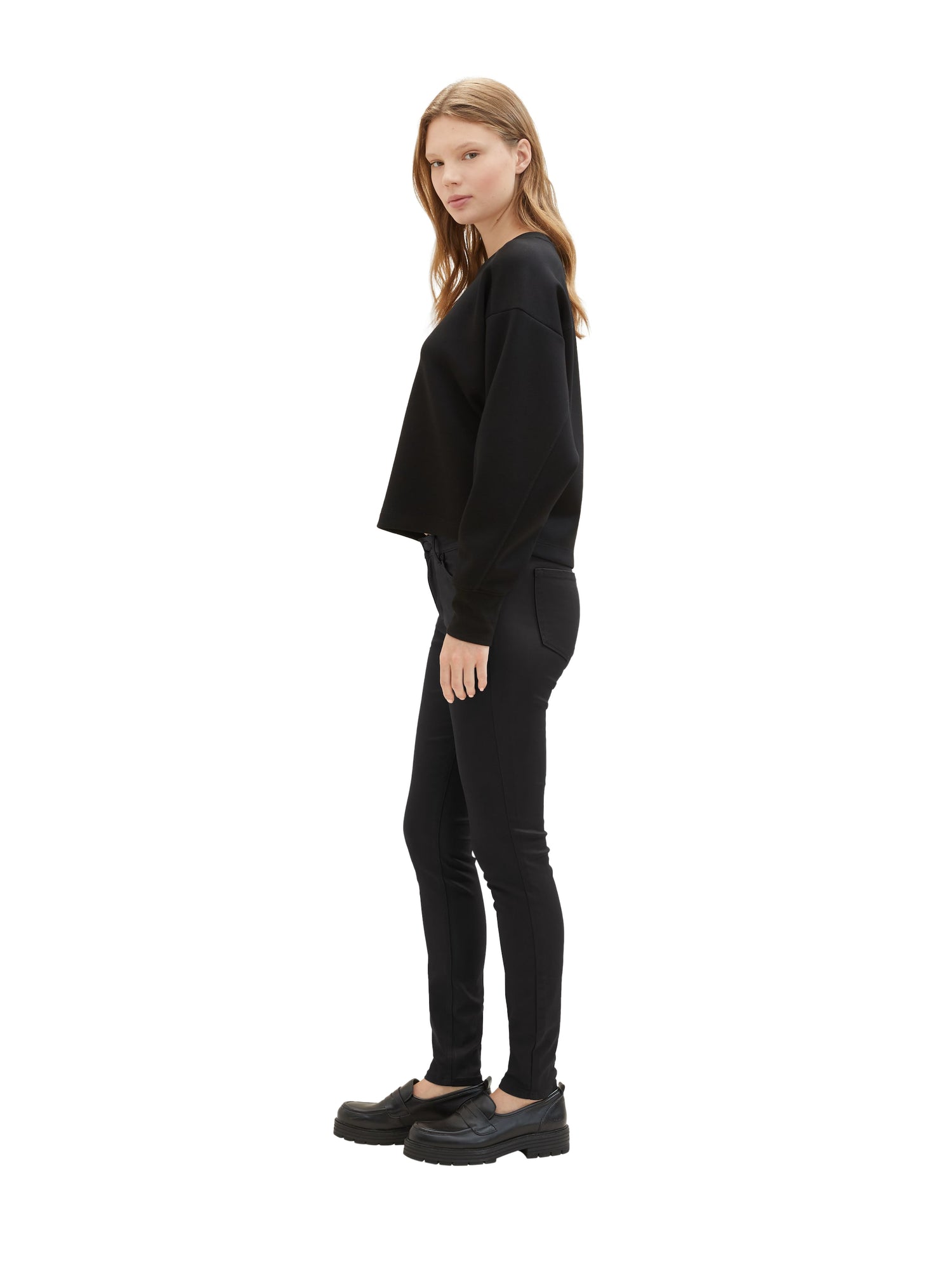 Tom Tailor Denim Coated Extra Skinny Jeans Damen Glänzend