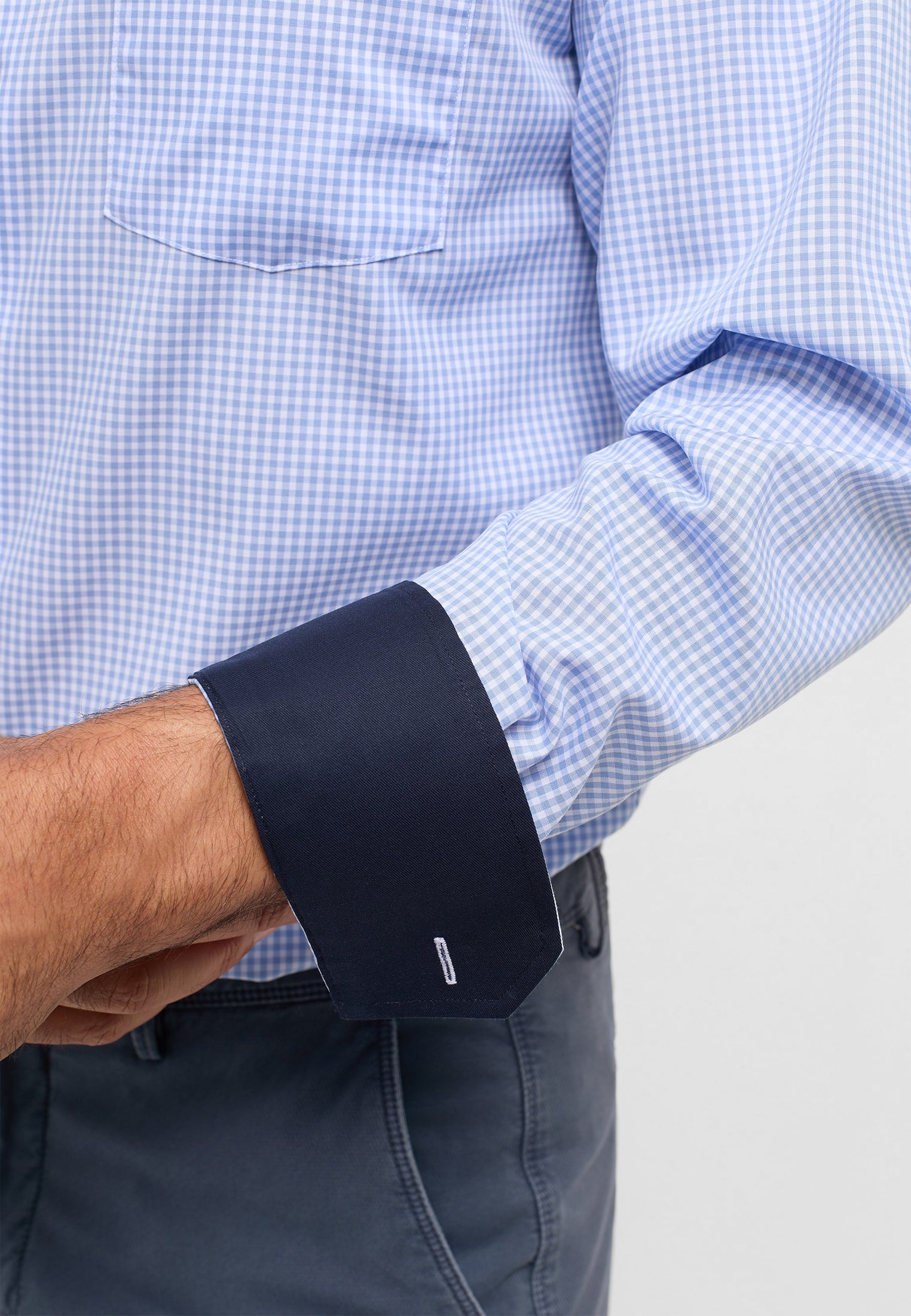 Fashionista Karo Popeline Hemd Herren Bügelfrei