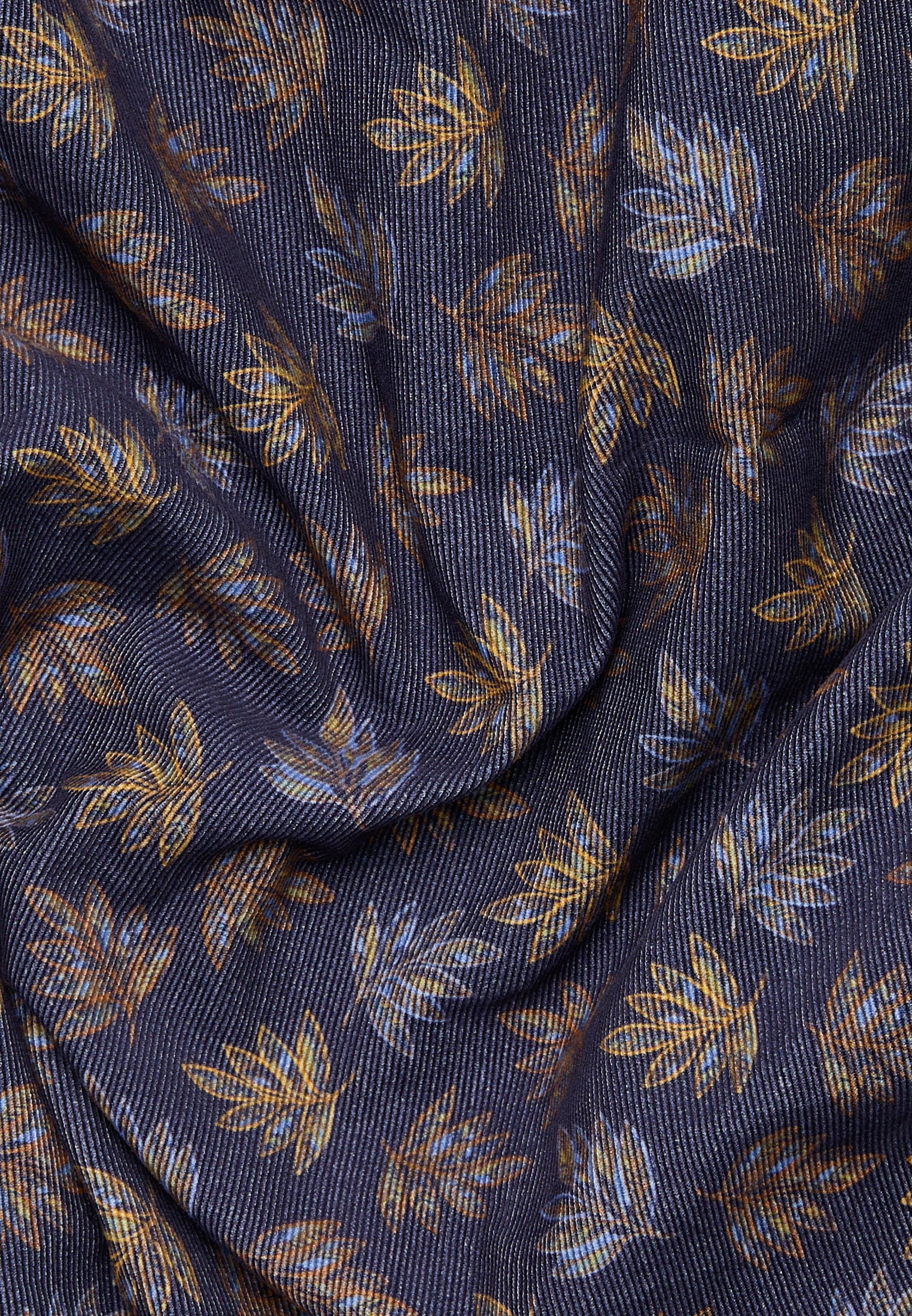 ETERNA Babycord-Langarmhemd Herren mit Allover-Print