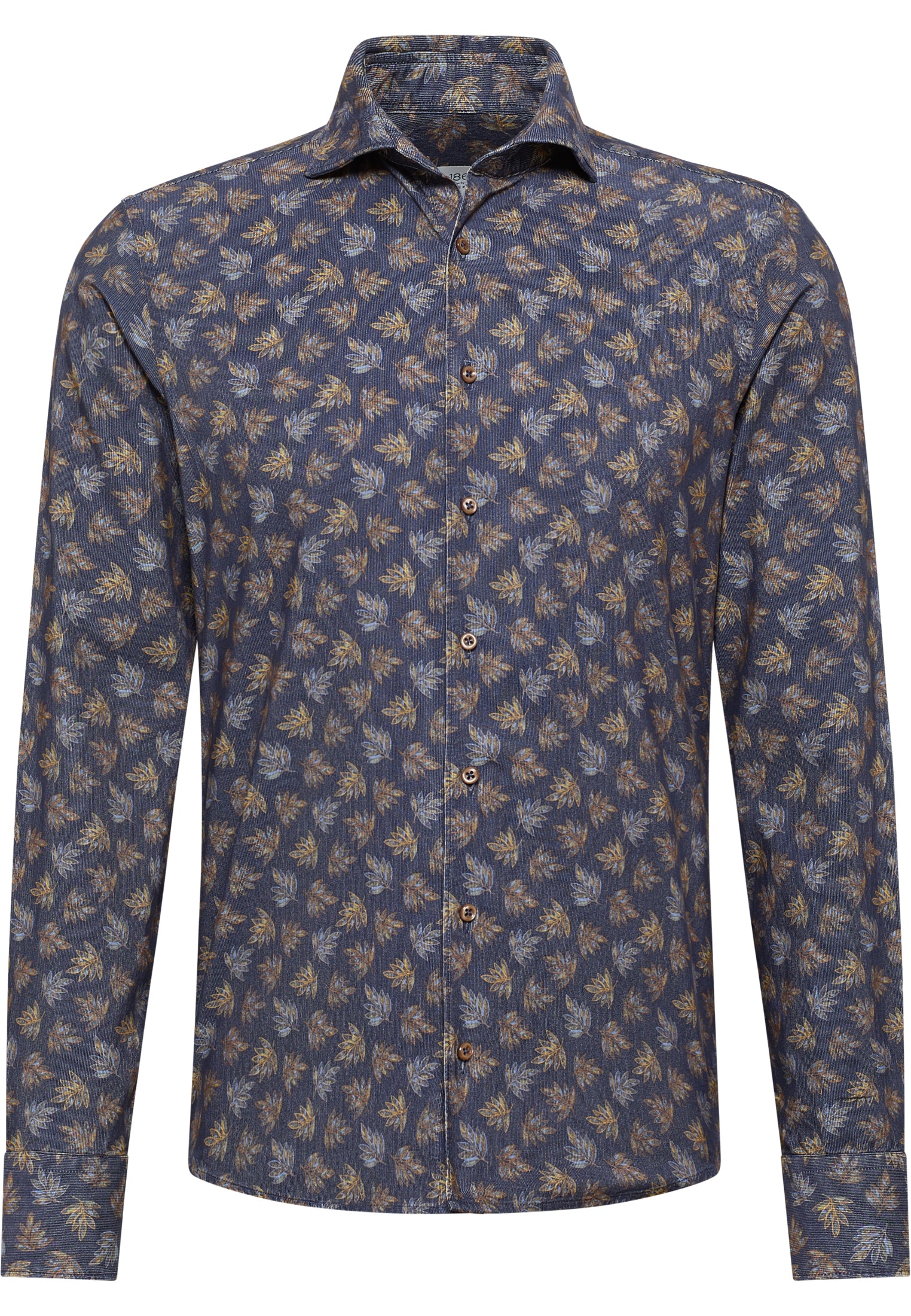 ETERNA Babycord-Langarmhemd Herren Allover-Print