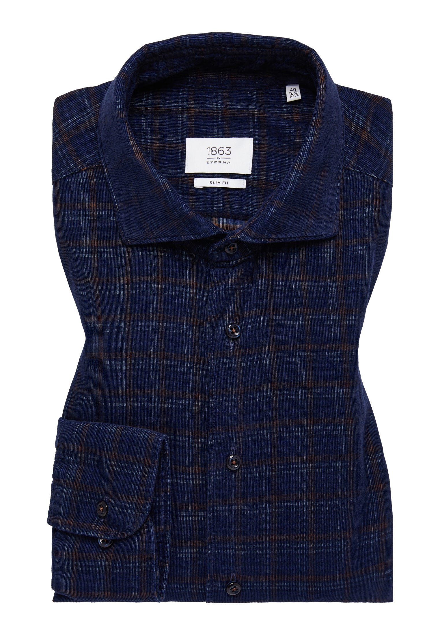 ETERNA Cord-Langarmhemd Herren softes Feincord