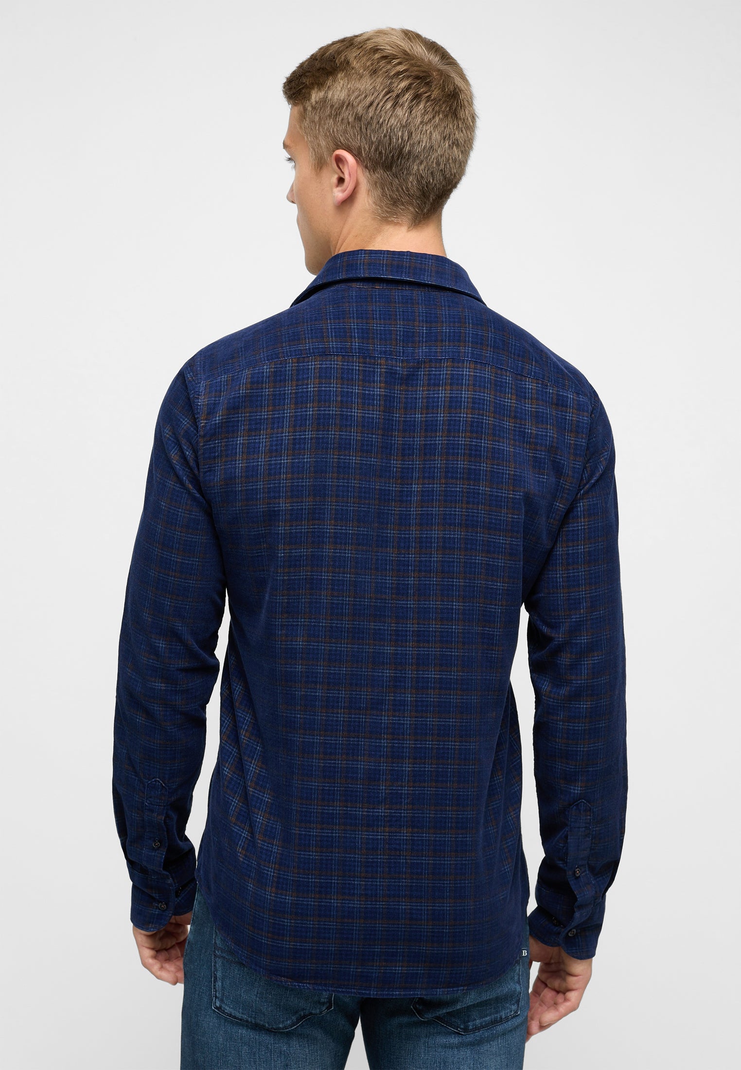 ETERNA Cord-Langarmhemd Herren softes Feincord