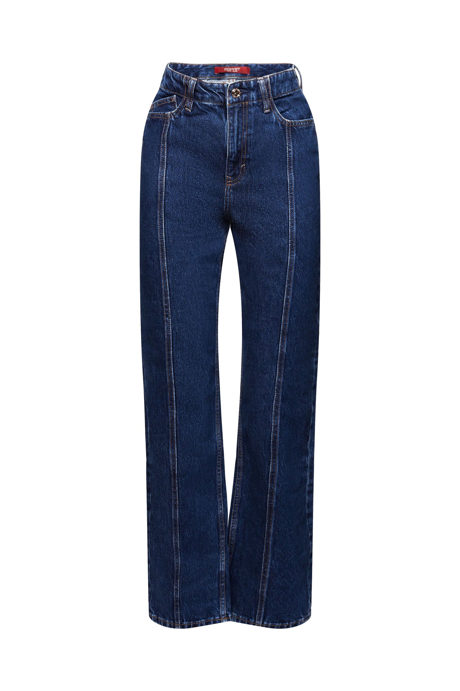 Esprit Denim Jeans für Damen - Klassische Baumwollhose mit hohem Bund