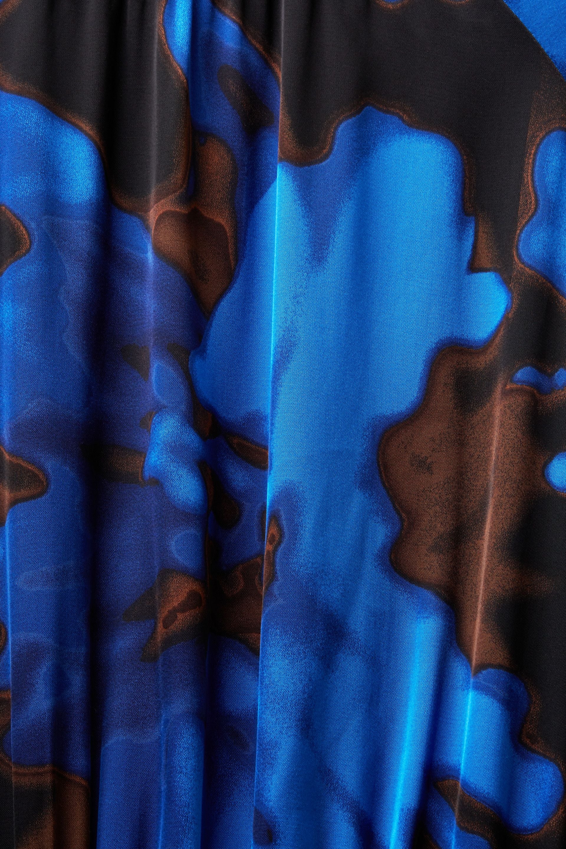 ESPRIT Blusenshirt Damen Smok-Detail Satin Raglanärmel