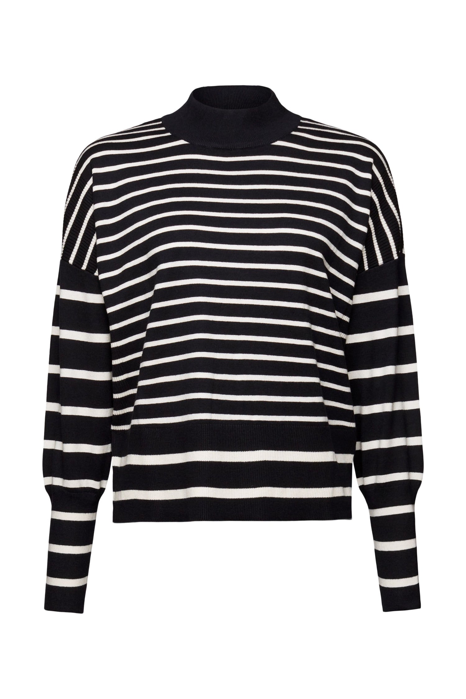 ESPRIT Strickpullover Damen Stehkragen Baumwollmix