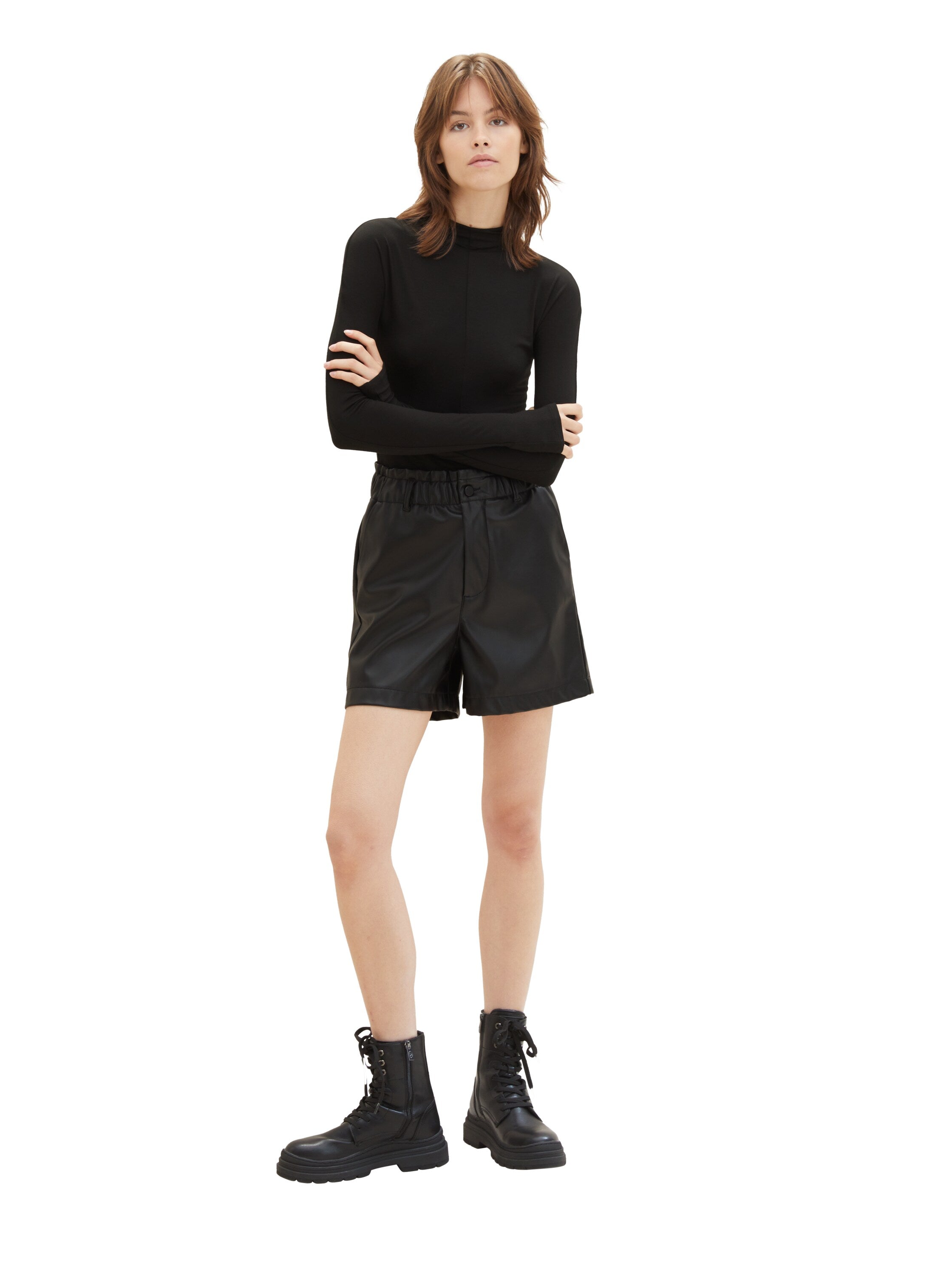 Tom Tailor Denim High Waisted Shorts Female deep black