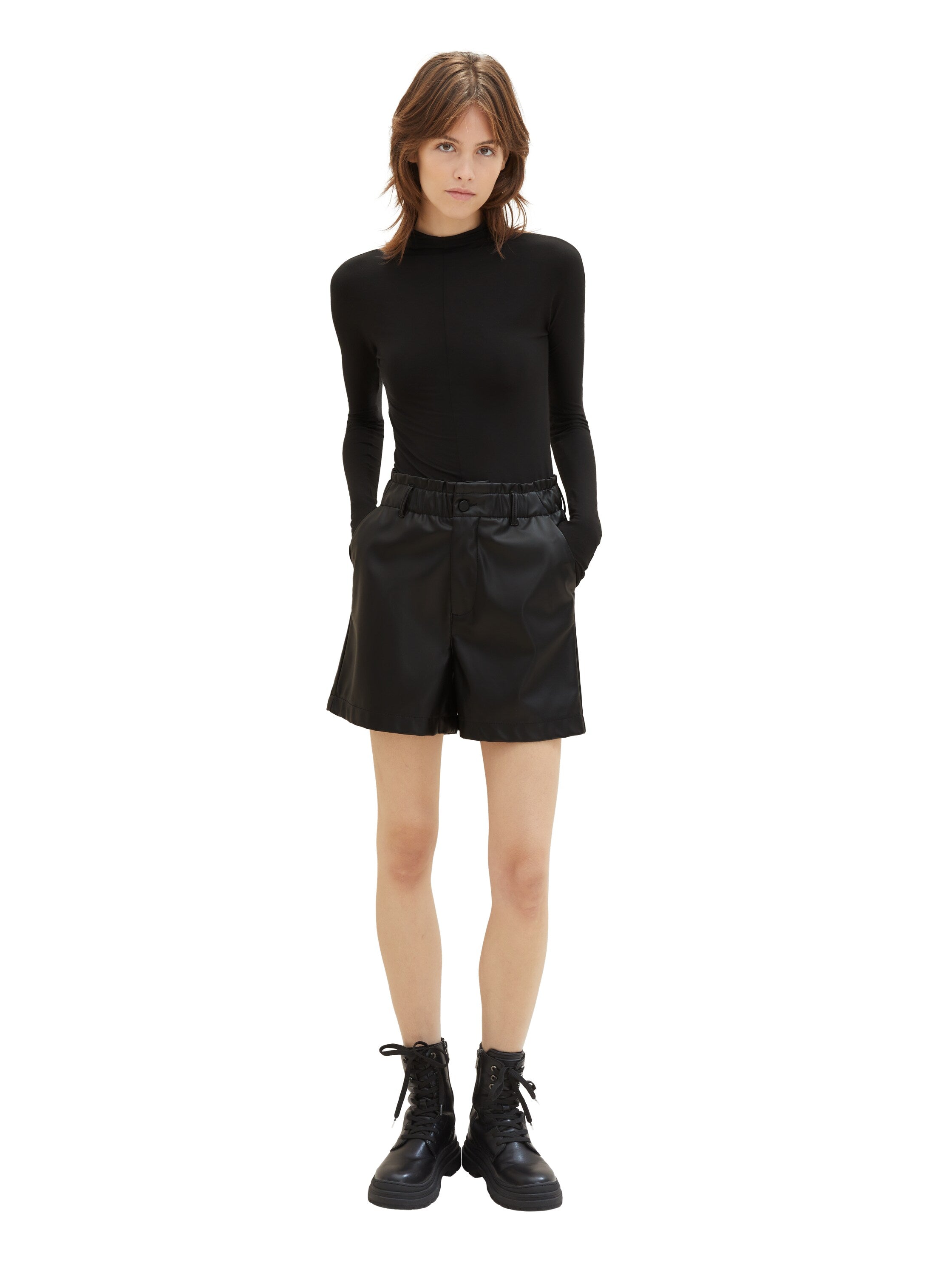 Tom Tailor Denim High Waisted Shorts Female deep black