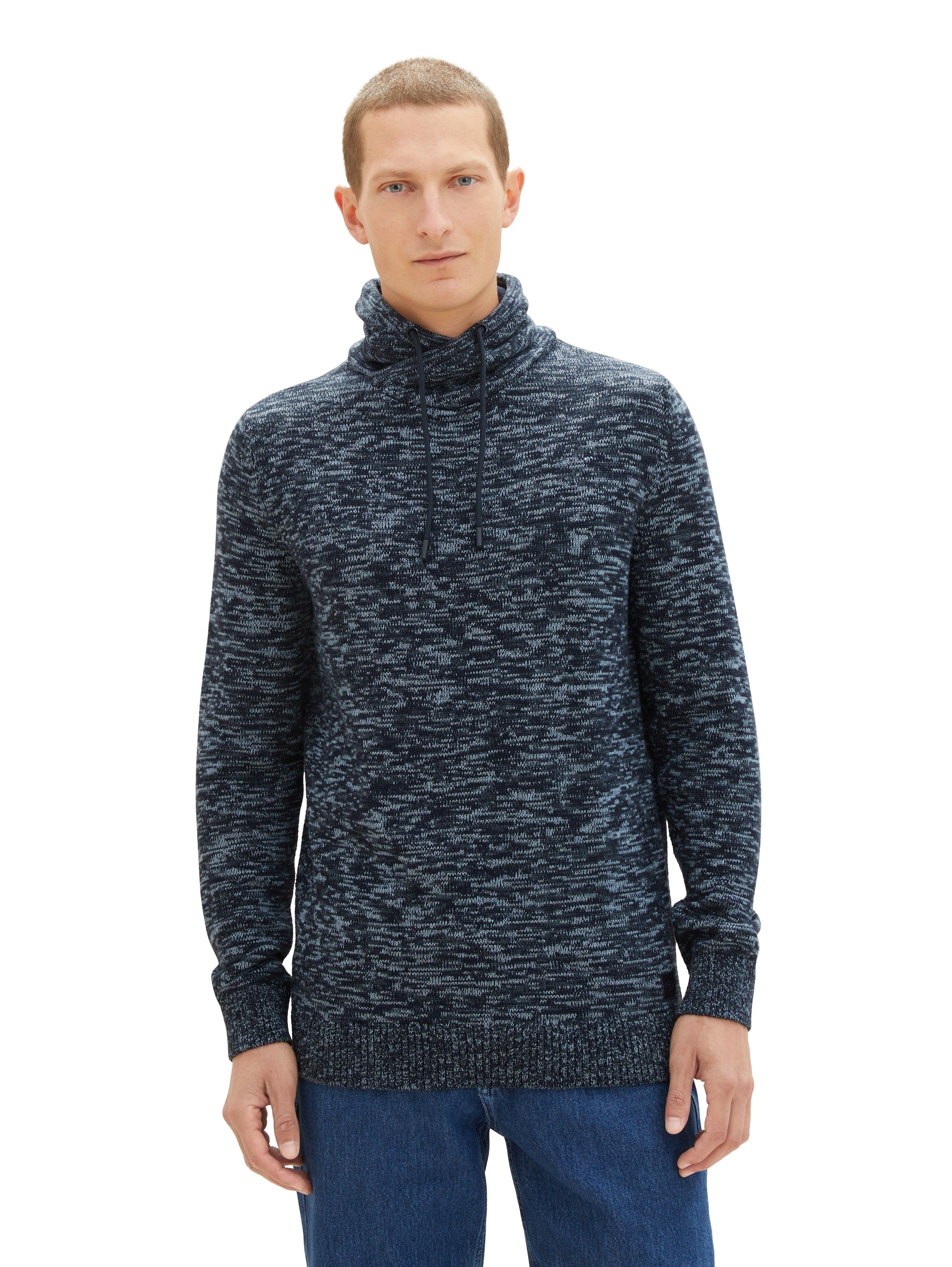 Tom Tailor Denim Langarmshirt Herren Snood-Kragen Baumwolle