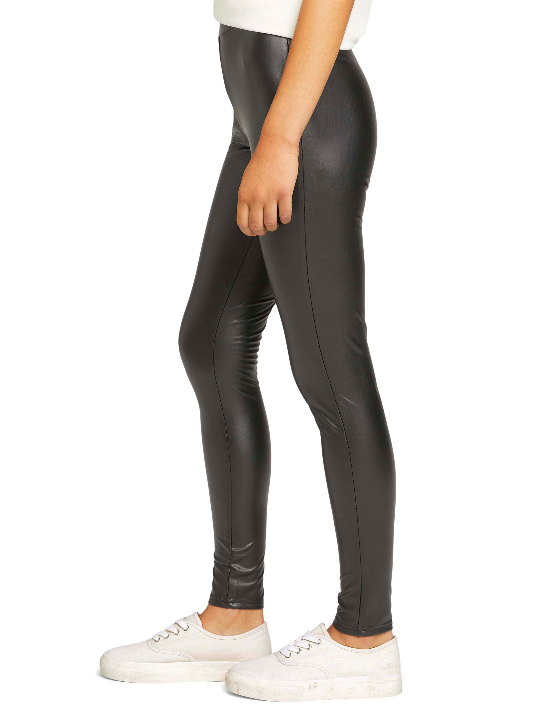 Tom Tailor Denim Leggings Damen Enge Kunstlederhose Hohe Leibhöhe