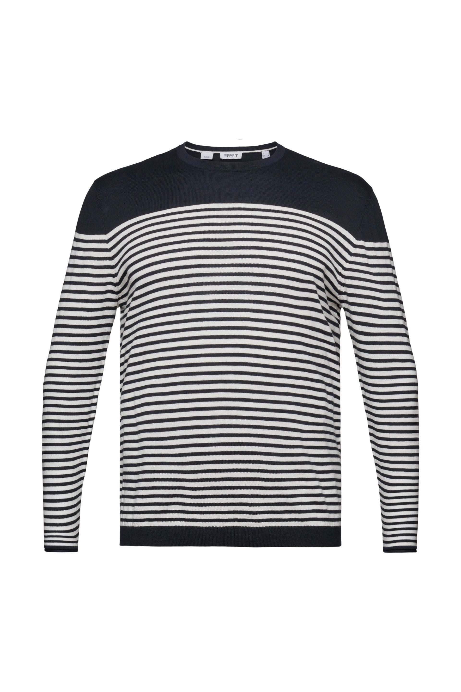 ESPRIT Herren Pullover Regular Fit Slub-Baumwolle