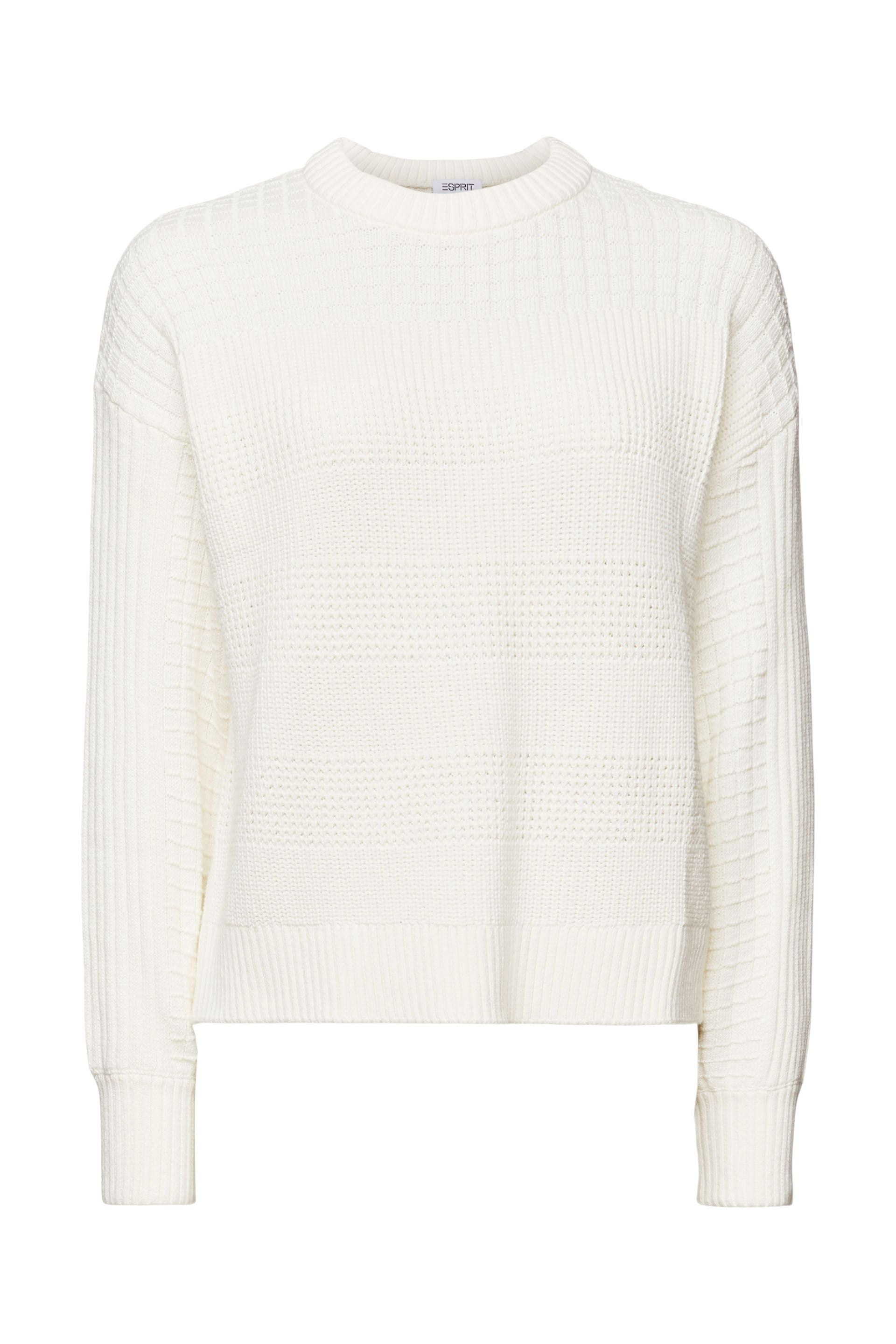 Esprit Baumwollstrickpullover für Damen - Strukturiertes Muster