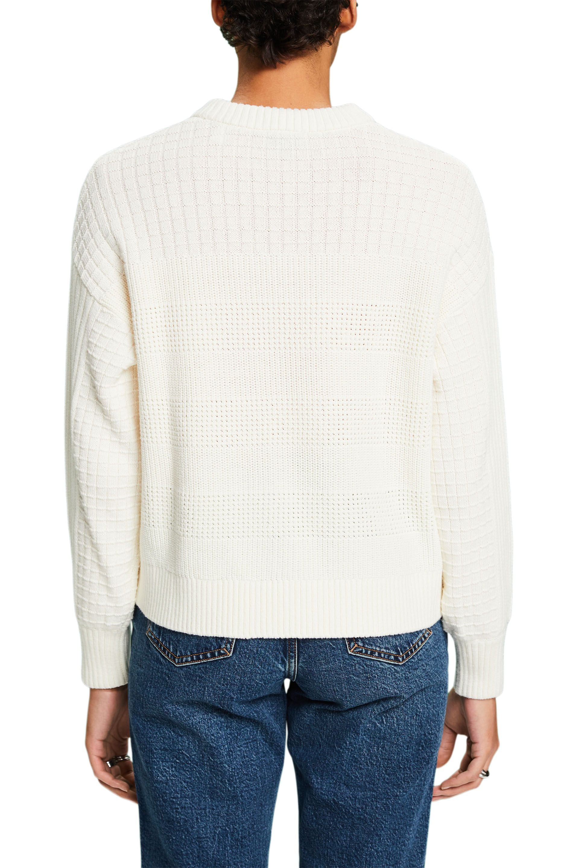 Esprit Baumwollstrickpullover für Damen - Strukturiertes Muster