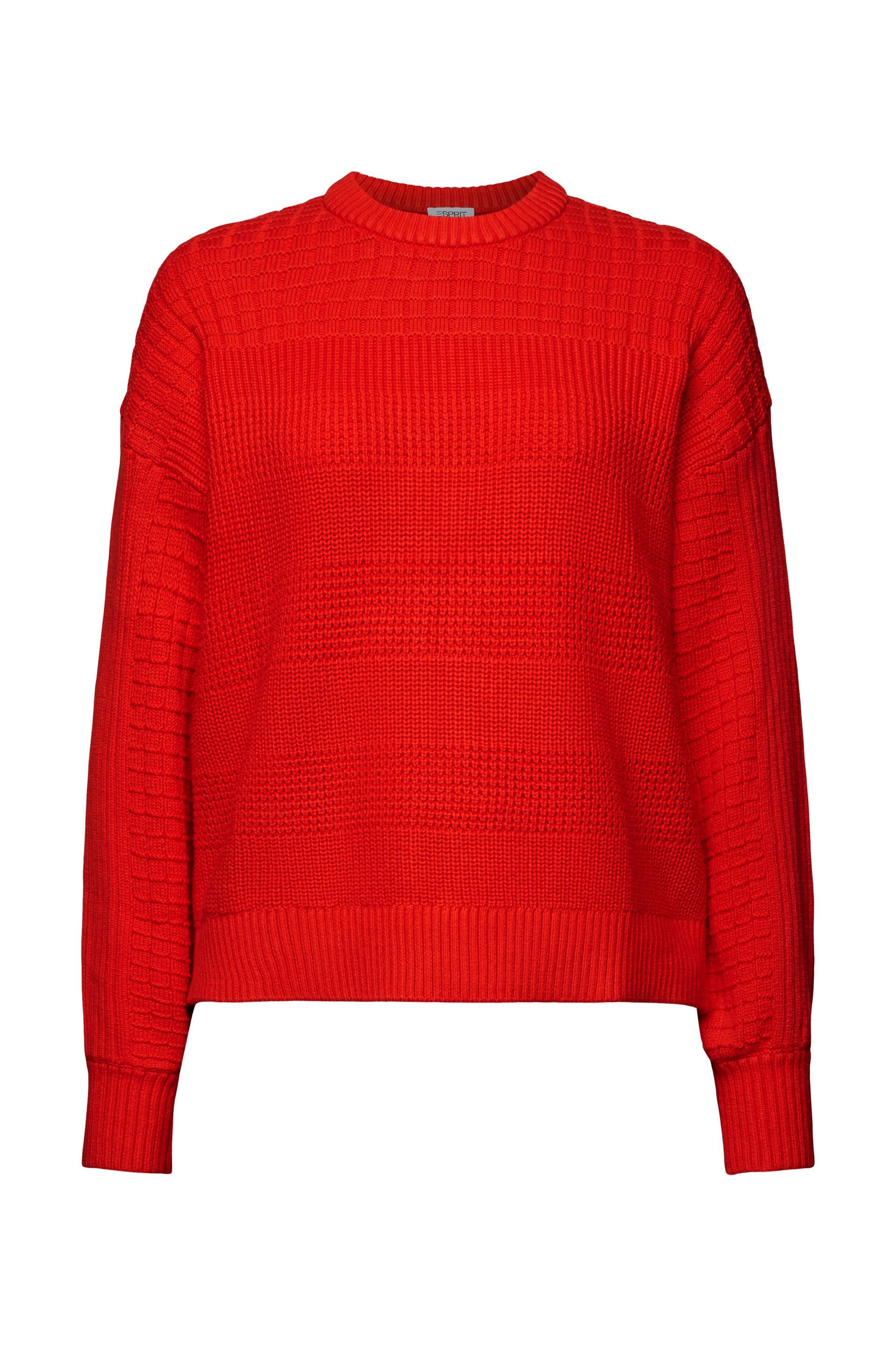 Esprit Baumwollstrickpullover für Damen - Strukturiertes Muster