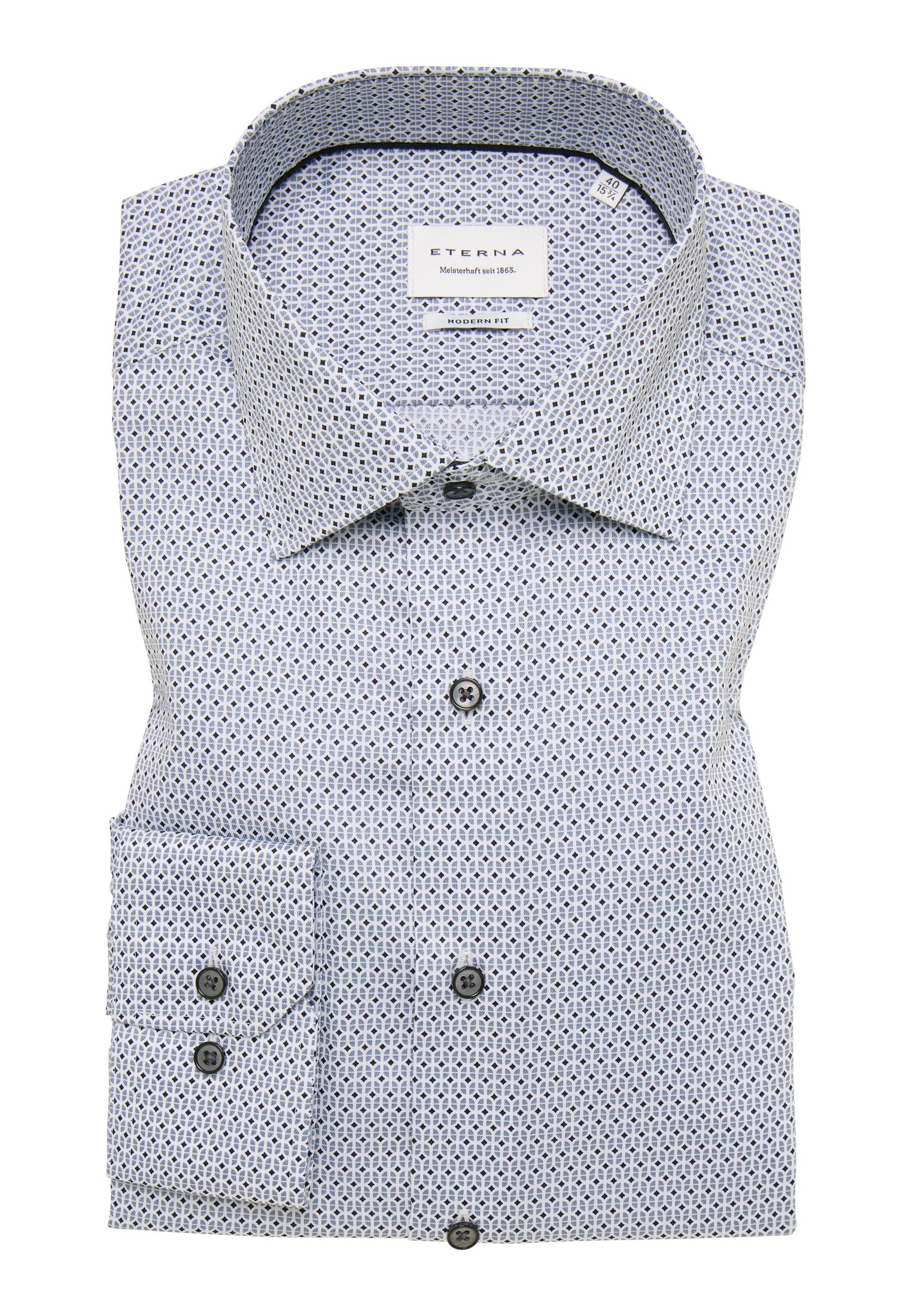 Twill Print-Hemd für Herren Bügelfrei