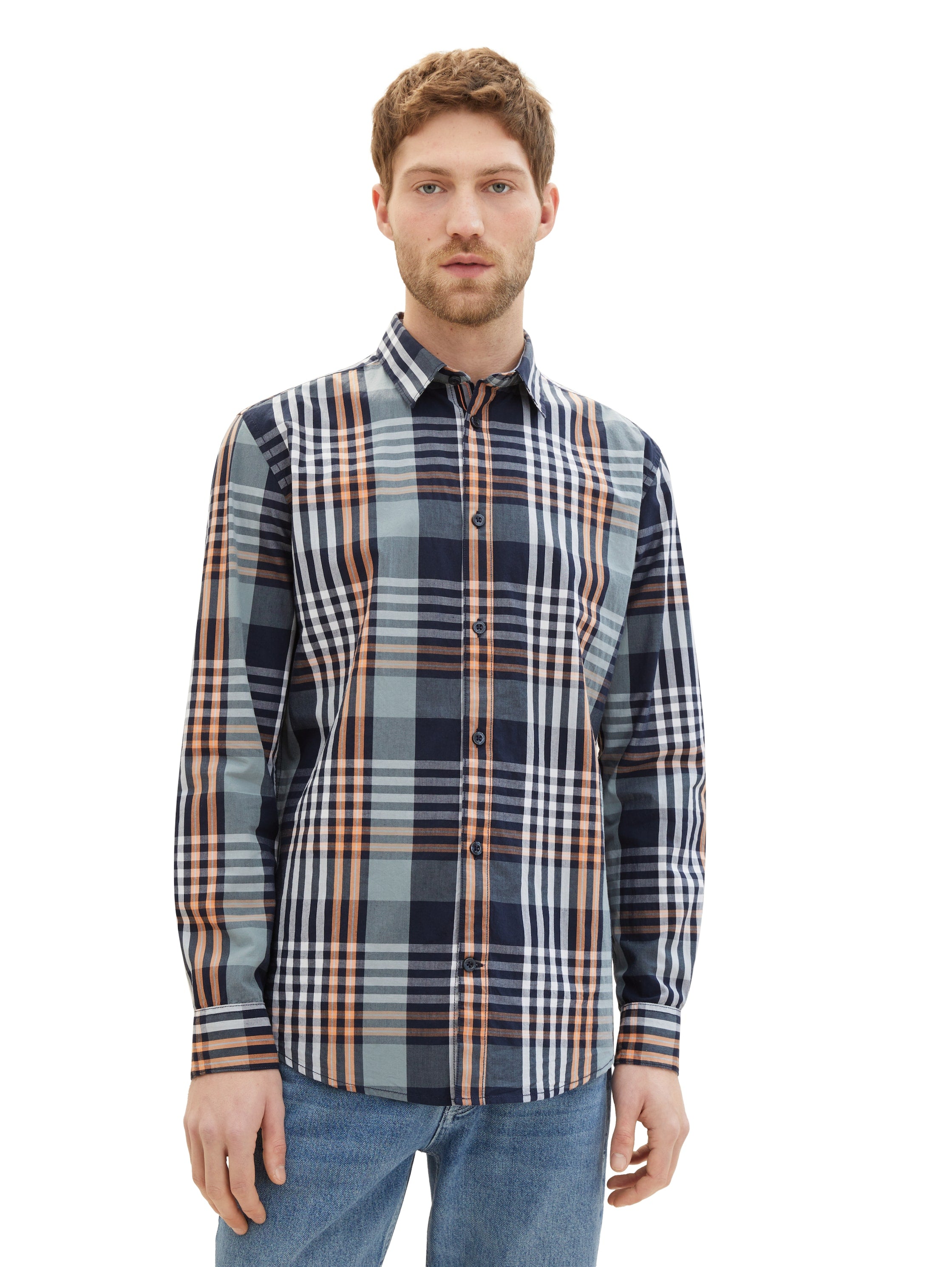 Tom Tailor Denim Hemd Regular Fit Herren Karomuster Baumwolle