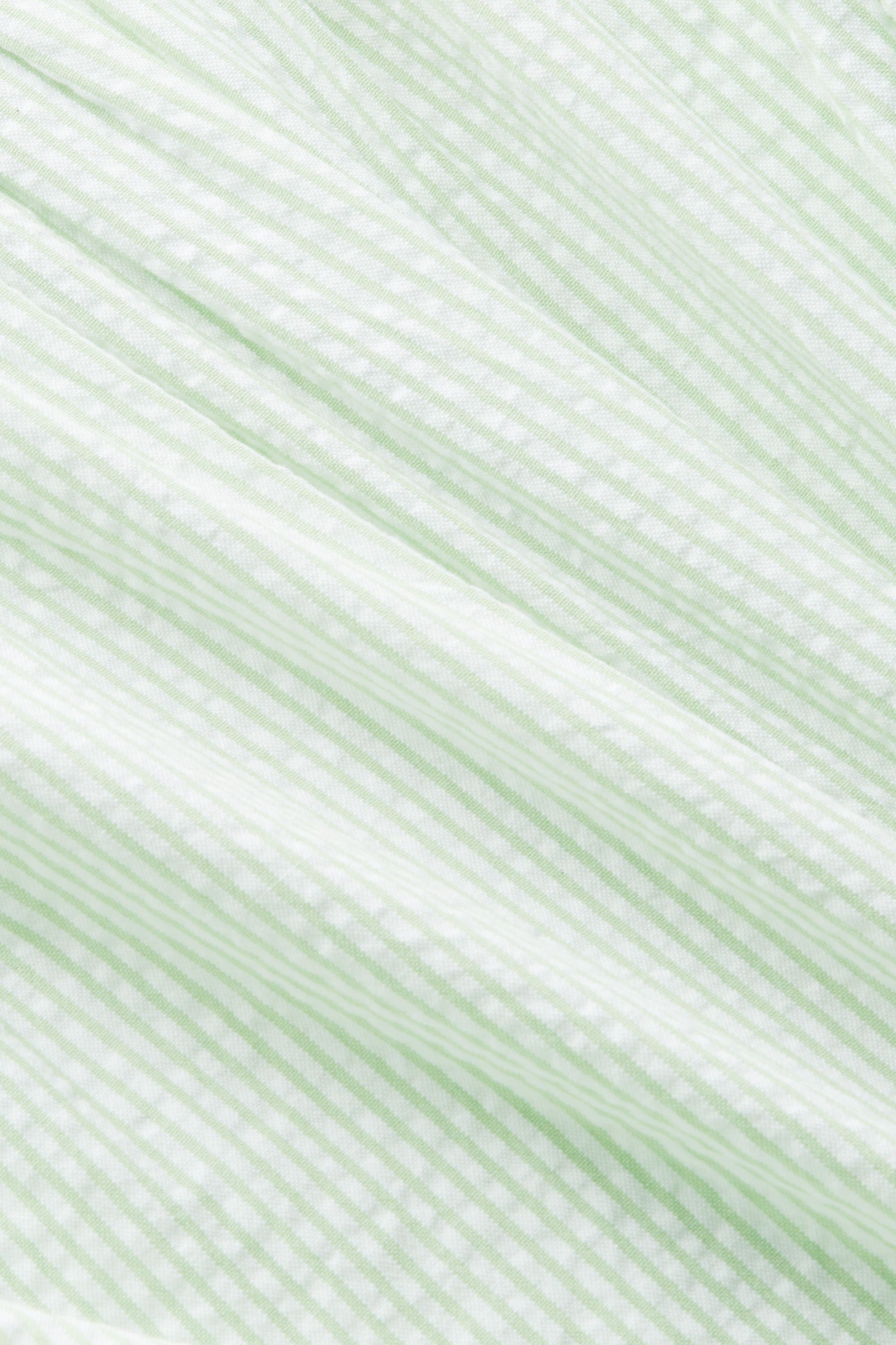 ESPRIT Crinkle-Striped V-Ausschnitt Bluse Ärmellos Damen
