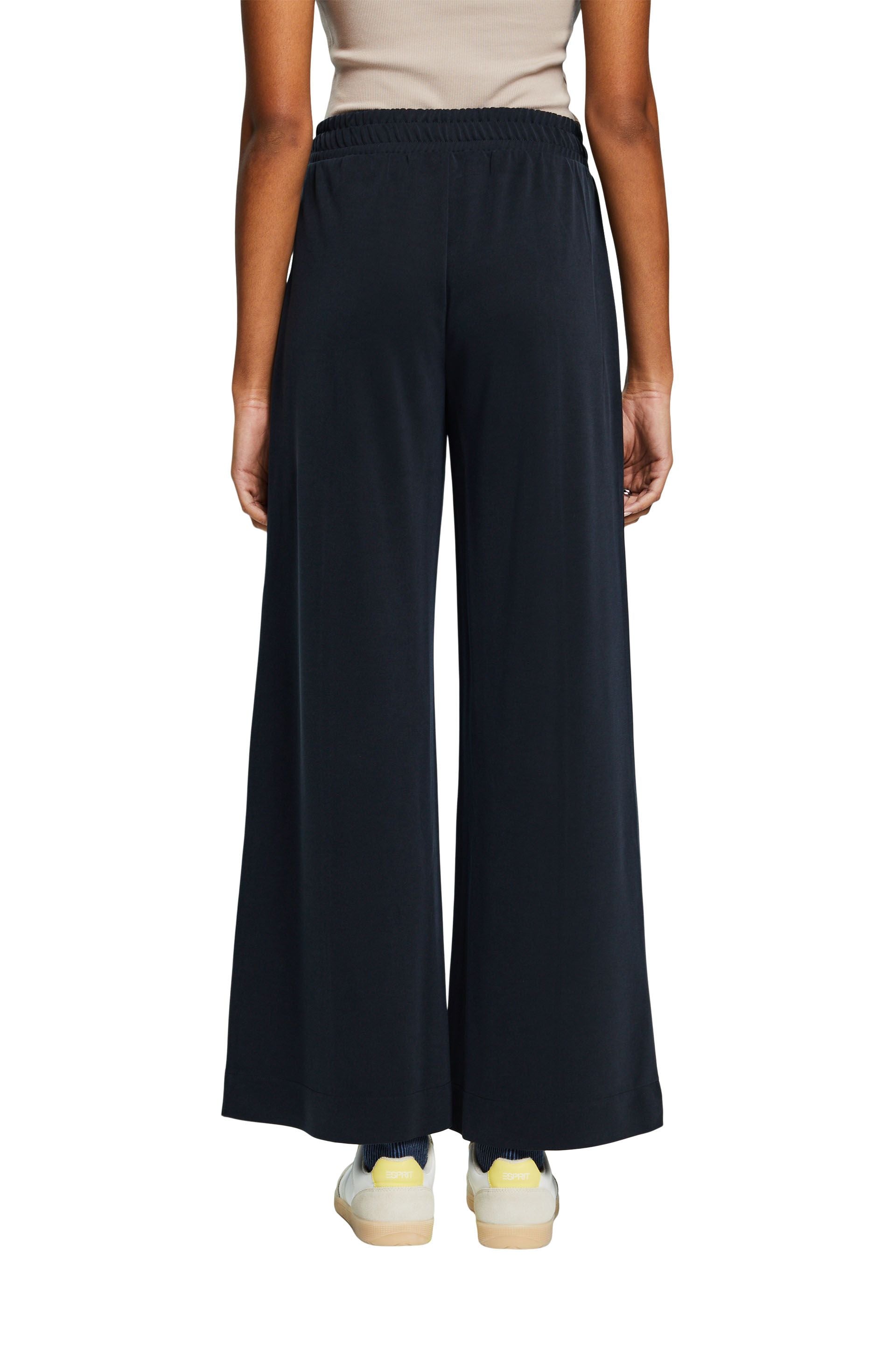 ESPRIT Weites Bein Hose für Erwachsene Faltennaht Elastischer Gummizugbund<br>