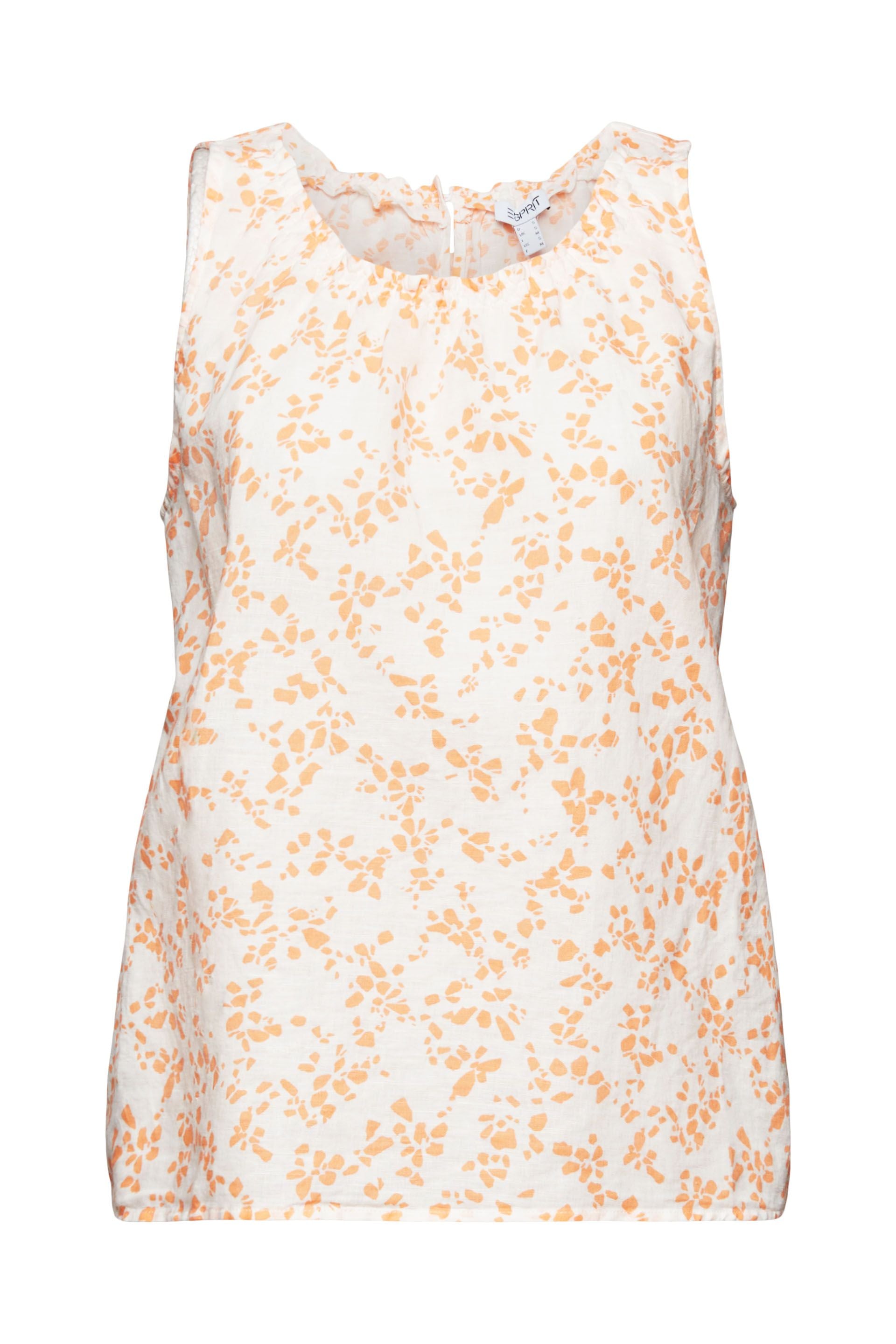 Esprit Leinen-Baumwoll-Top für Damen mit Allover-Print