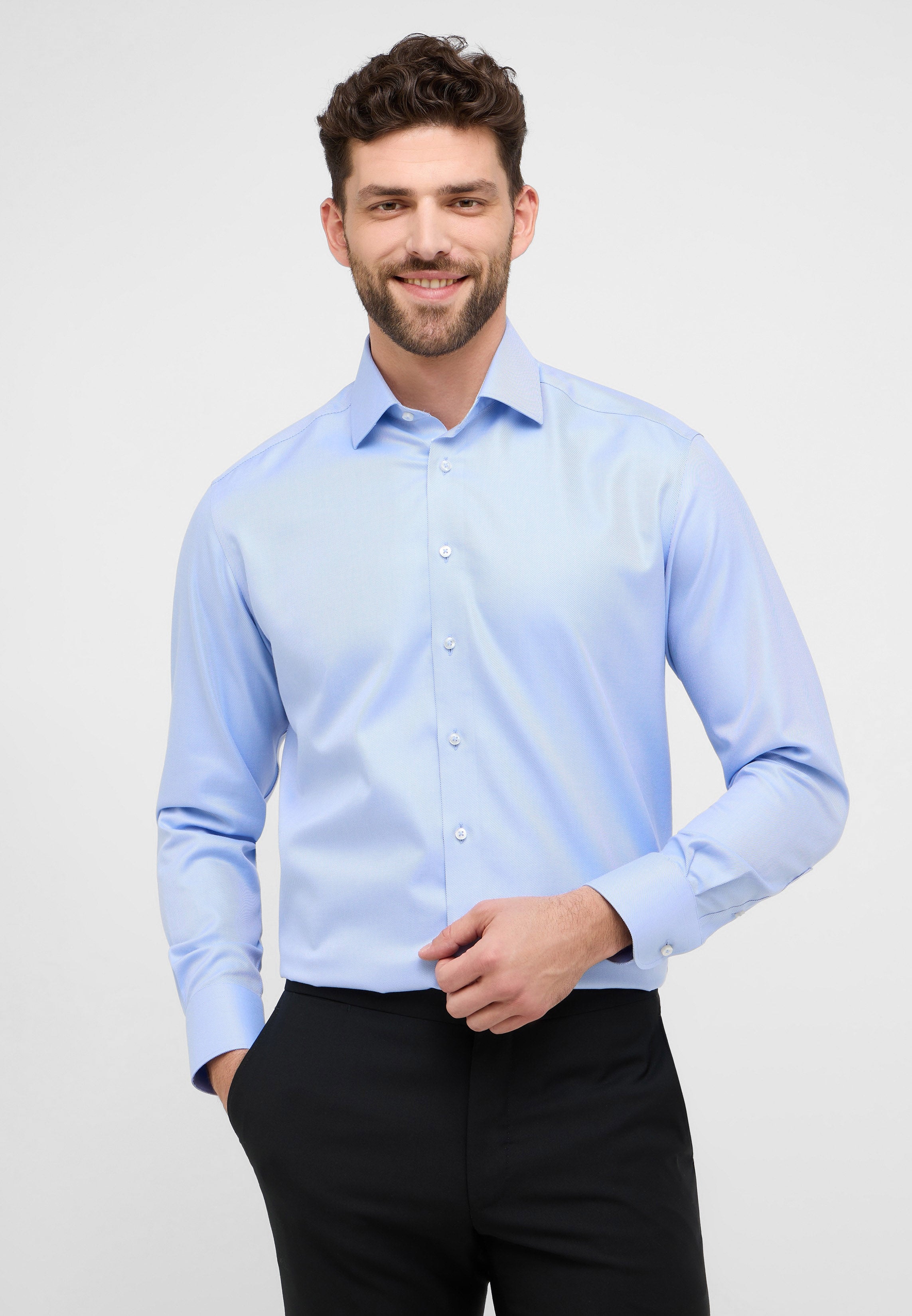 ETERNA Premium Langarmhemd Comfort Fit Herren Bügelfrei