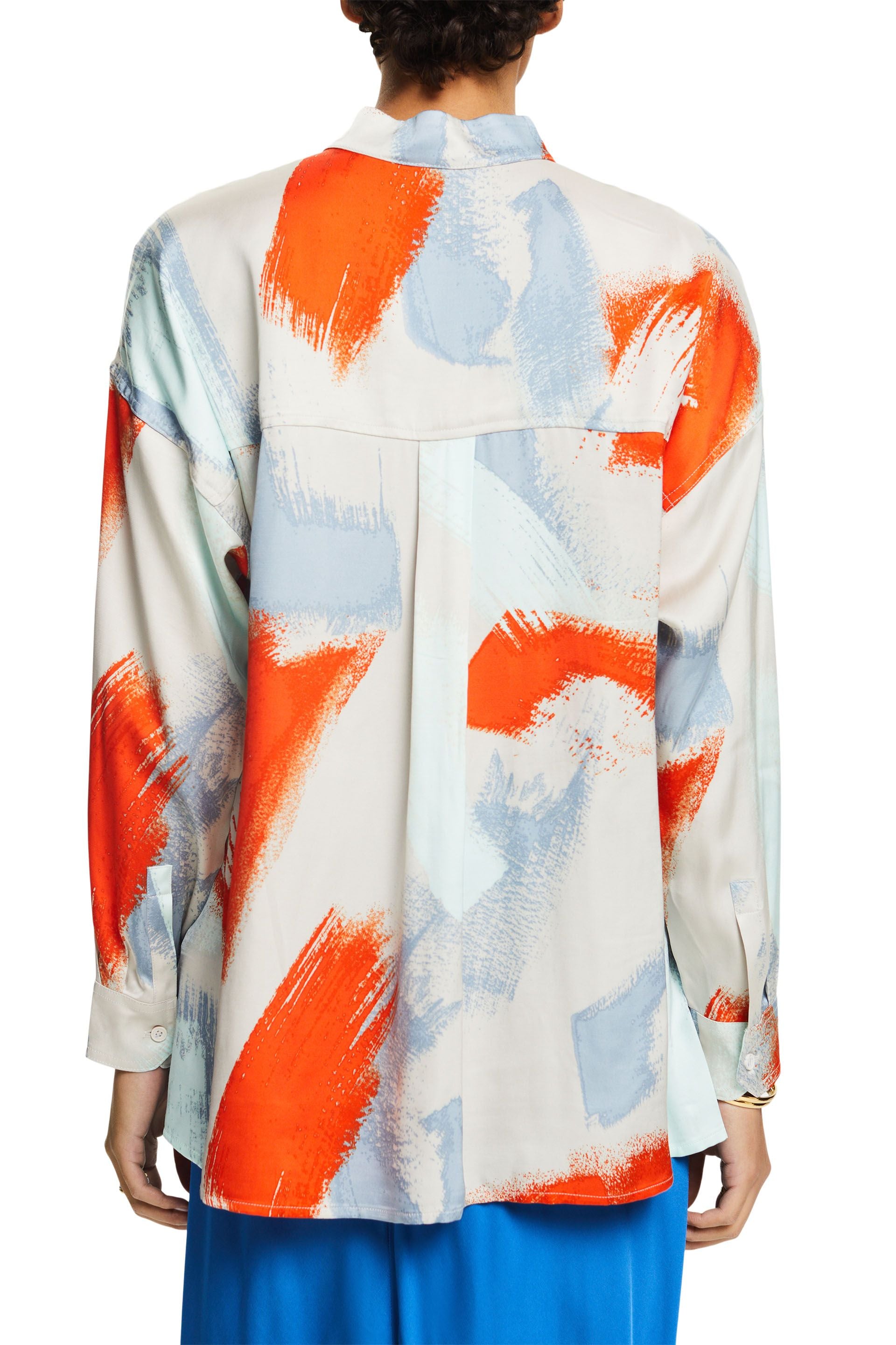 Esprit Satinbluse Lockere Passform Damen Allover-Print