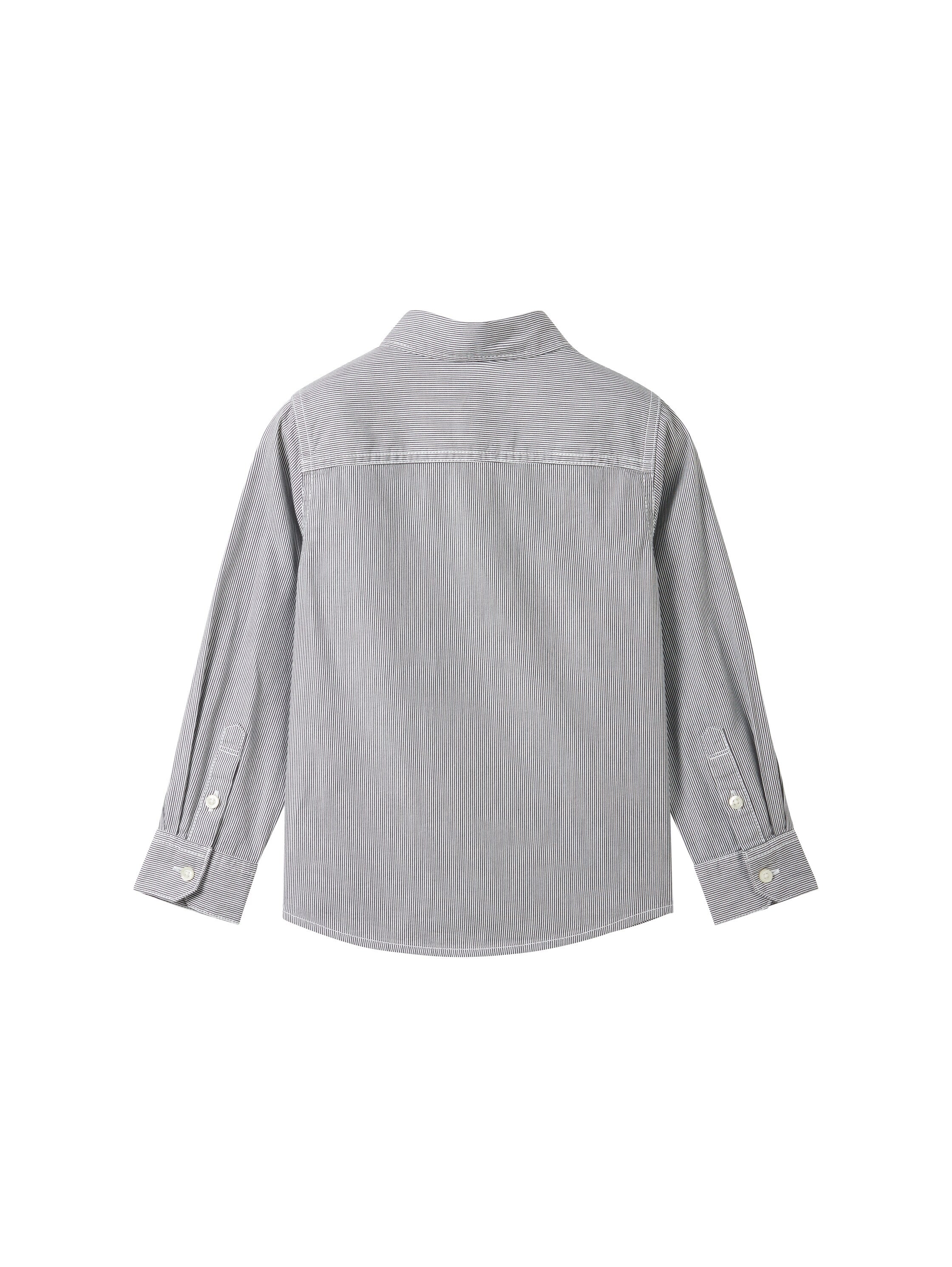 Tom Tailor Denim Hemd Kinder Langarm Regular Fit Gestreift mit Manschetten