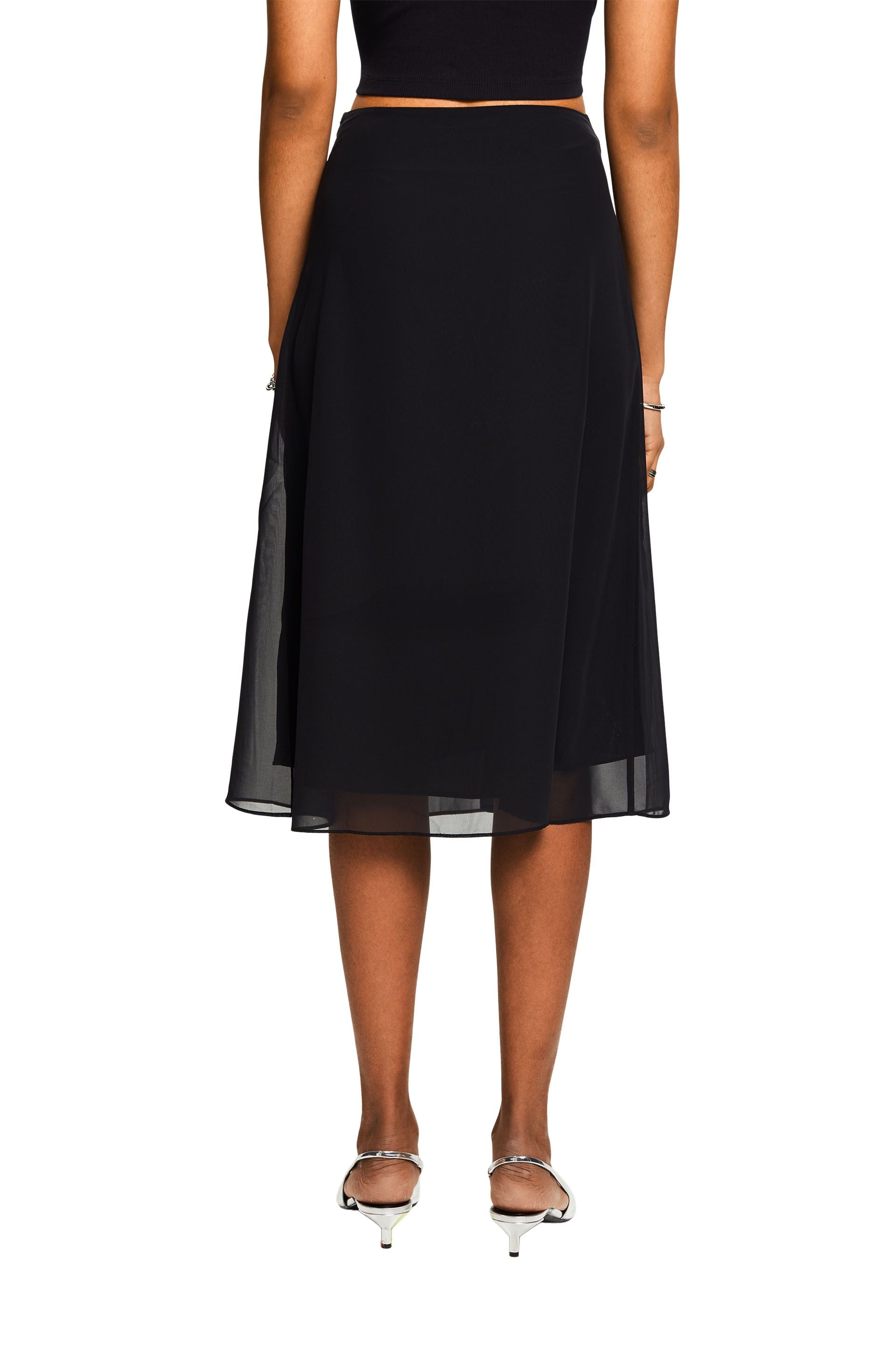 ESPRIT Chiffon A-Linie Kleid Damen Eleganz