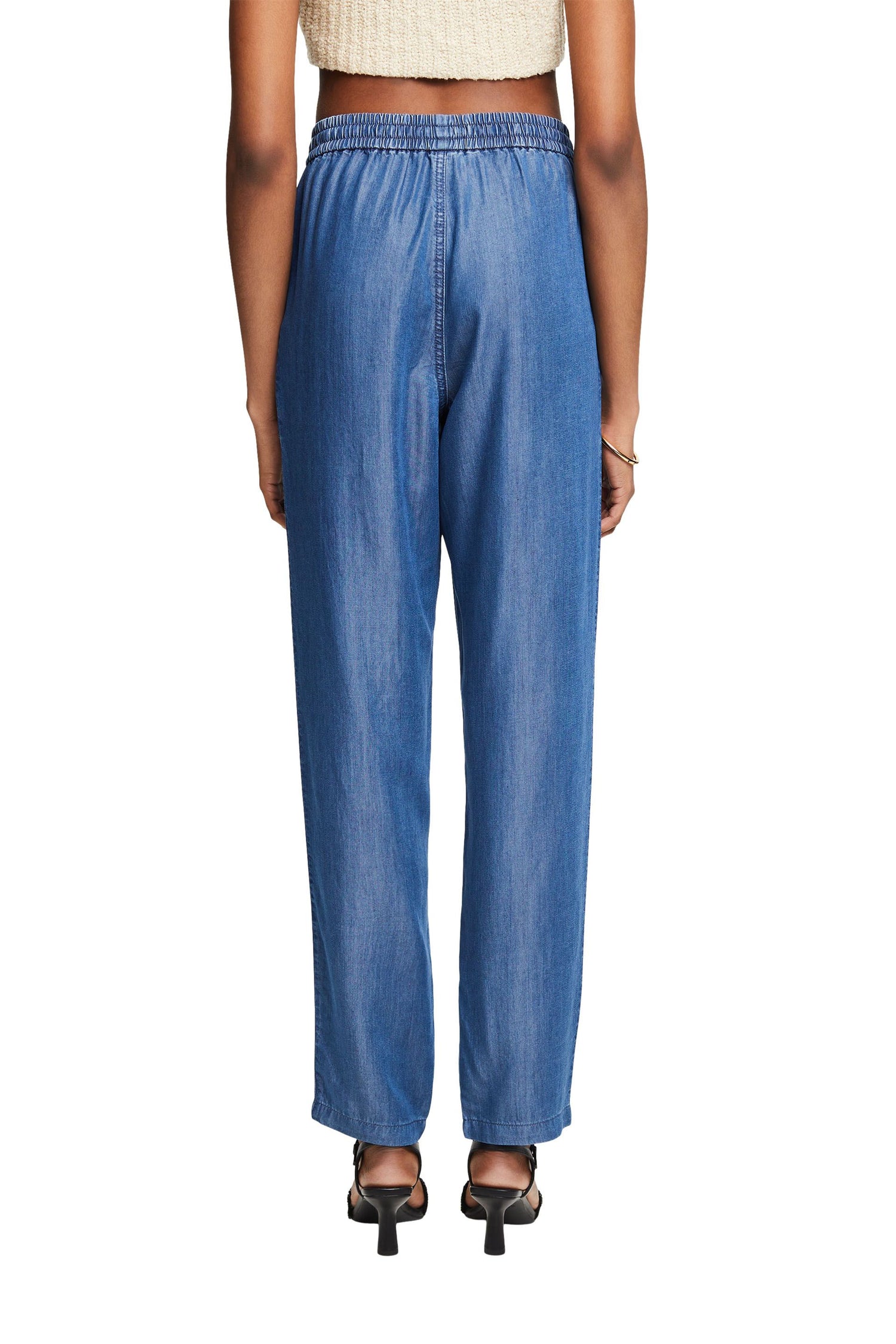 ESPRIT Lyocell-Hose für Damen mit geradem Bein und Vordertaschen