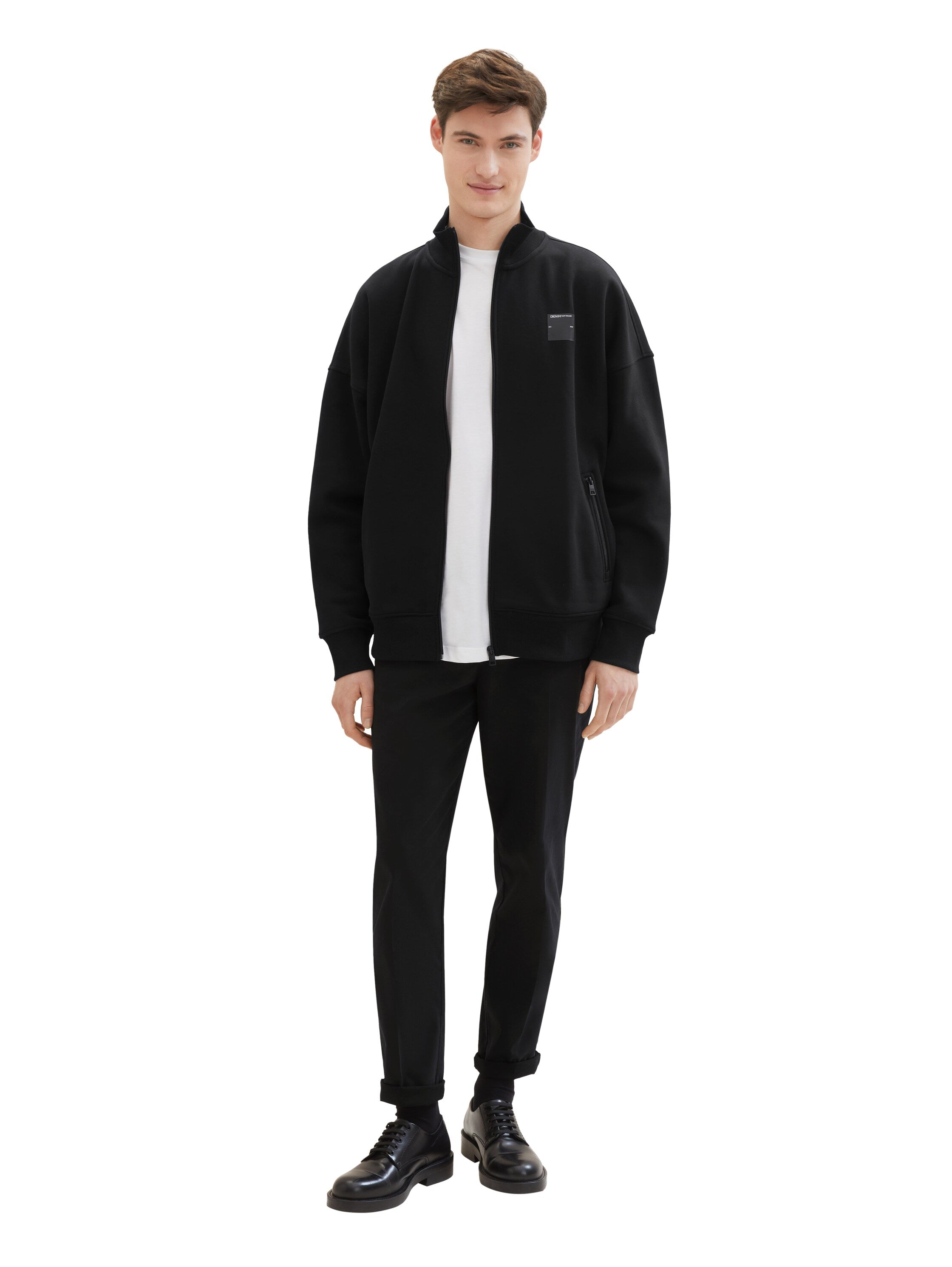 Tom Tailor Denim Steppjacke für Herren mit Logo Badge und Reißverschlusstaschen