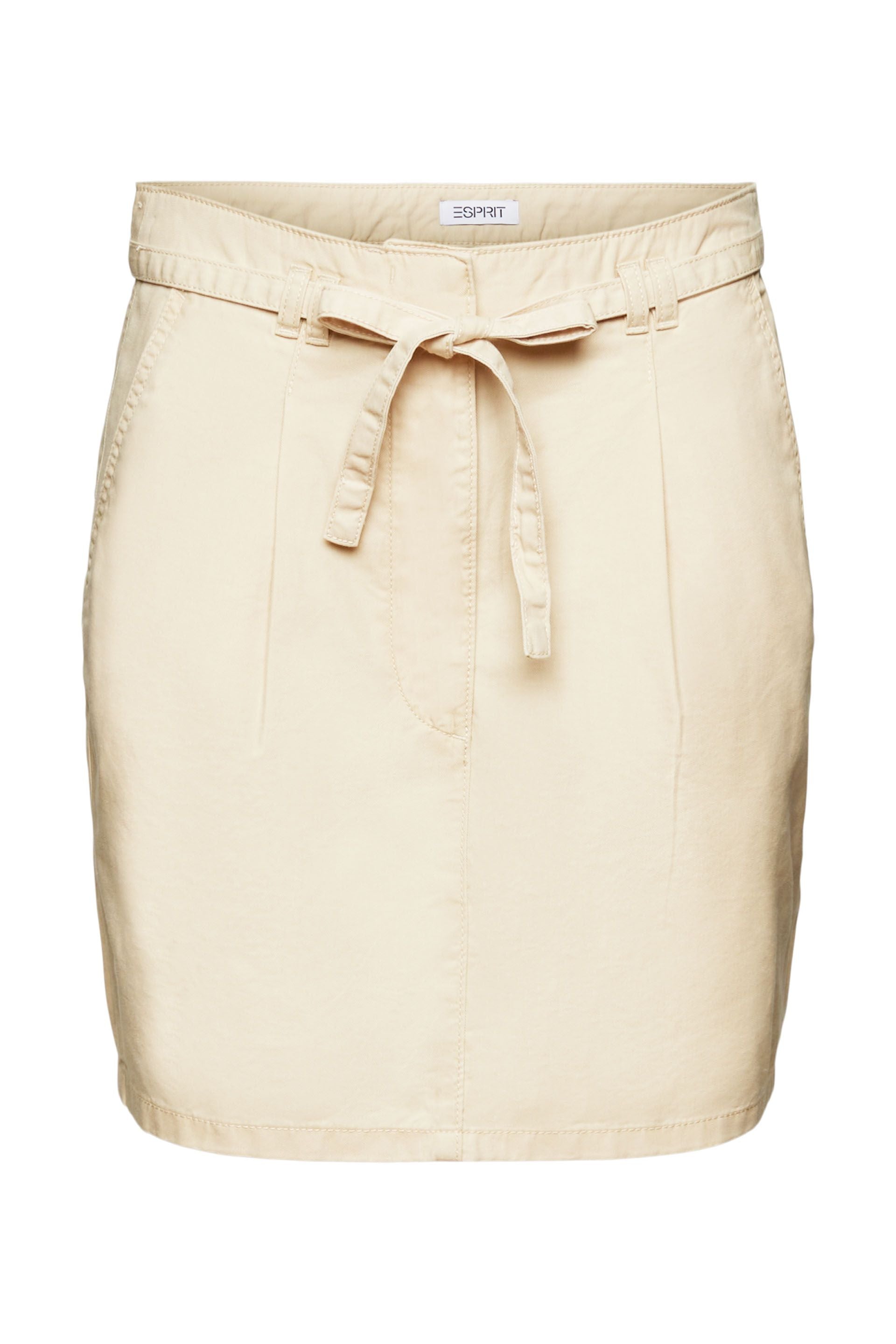 ESPRIT Damen Shorts Mini-Länge Gürtelschlaufen Lyocell Baumwolle