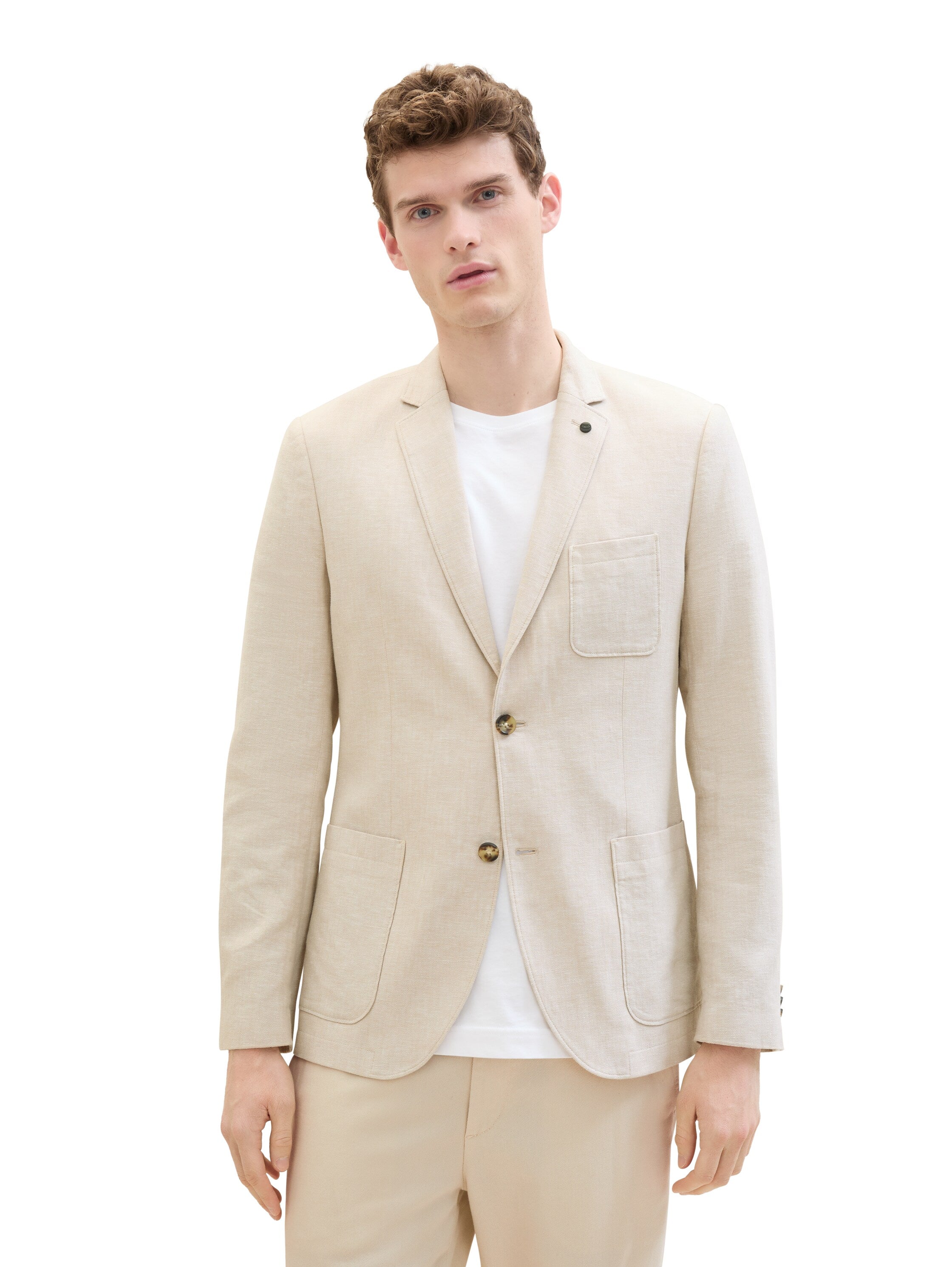 Tom Tailor Denim Hemd Langarm Regular Fit Herren Leinen Baumwolle Atmungsaktiv