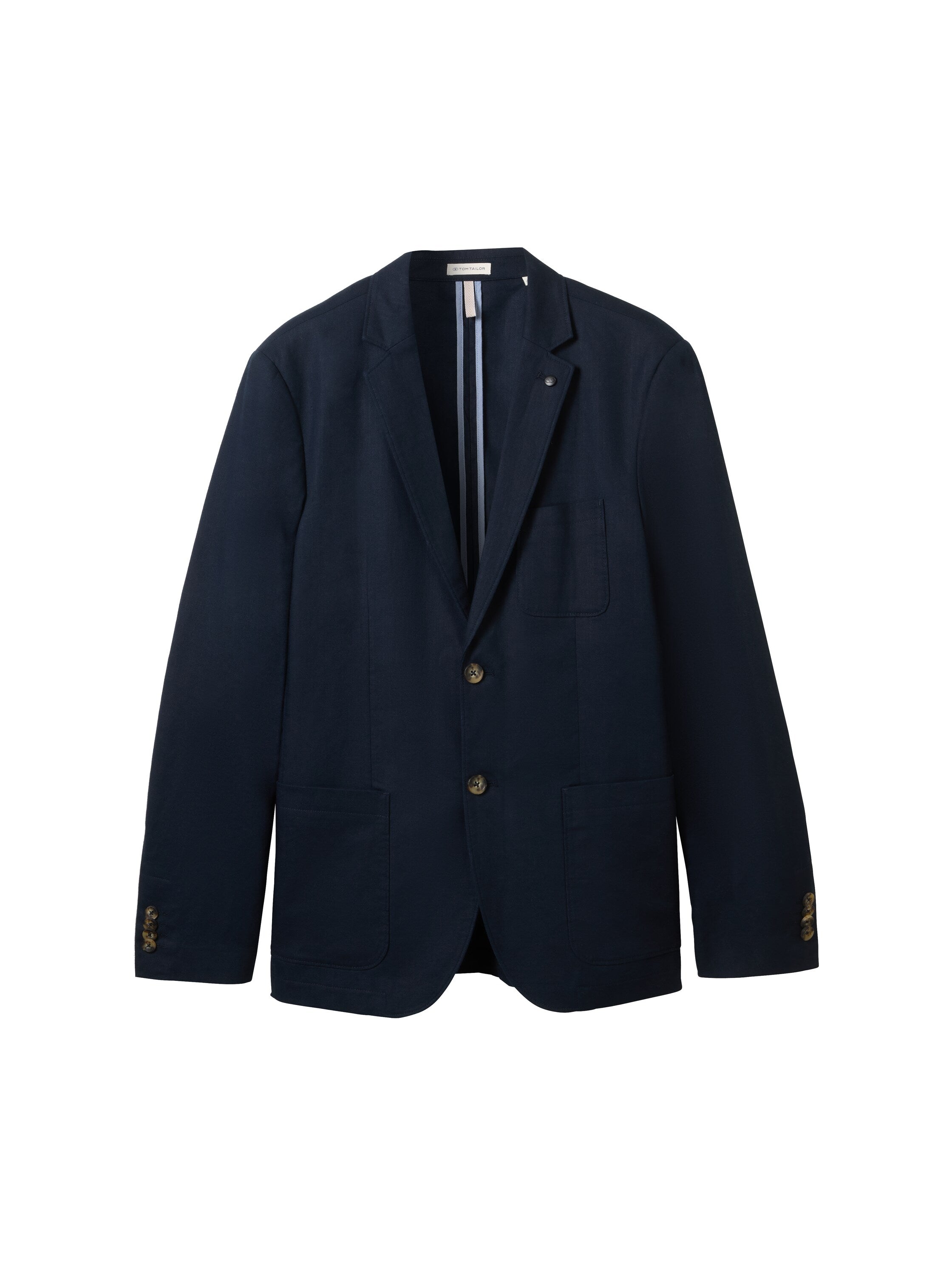 Tom Tailor Denim Hemd Langarm Regular Fit Herren Leinen Baumwolle Atmungsaktiv