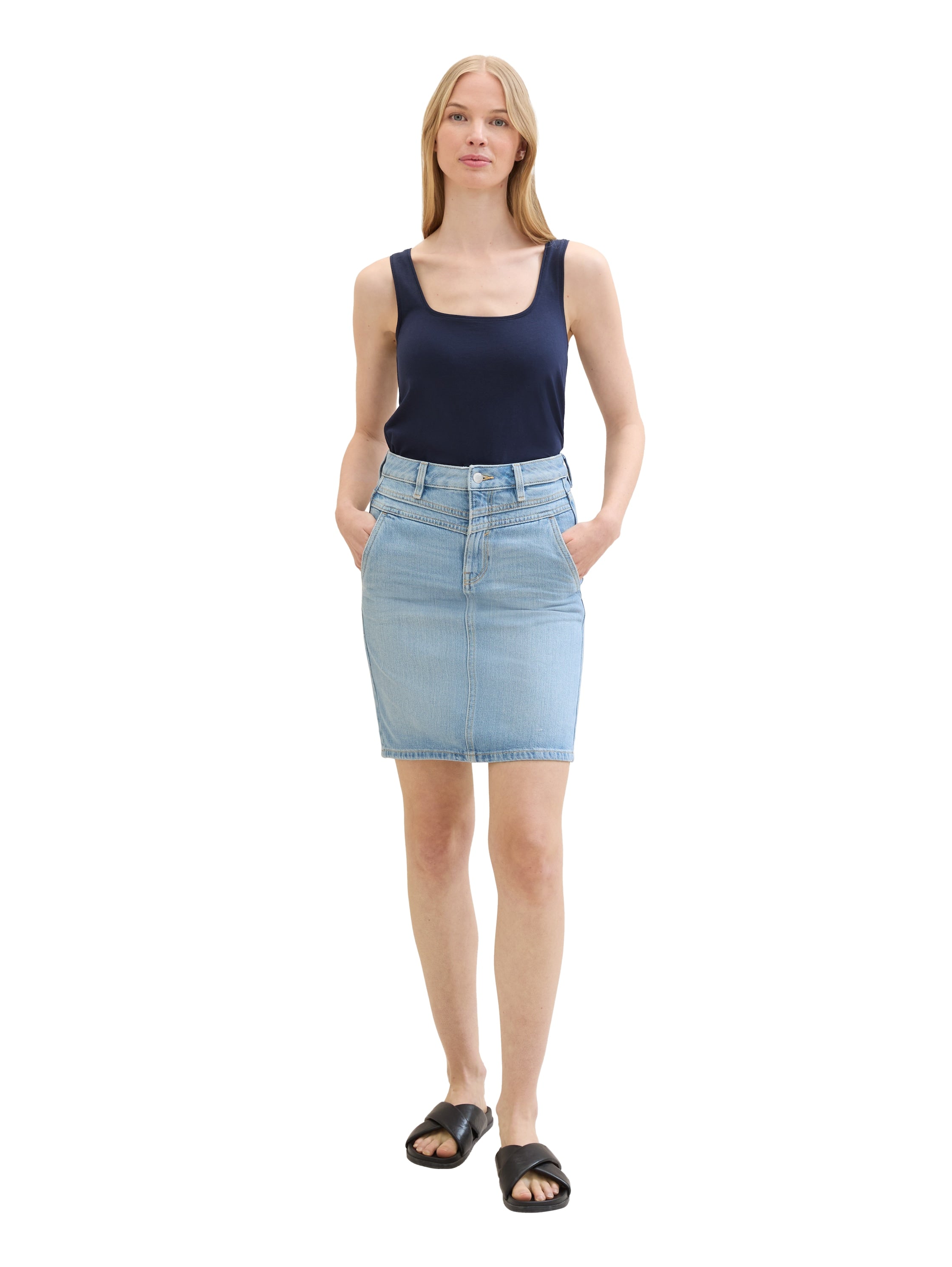 Tom Tailor Denim Overknee Shorts Damen Regular Fit atmungsaktiv weich