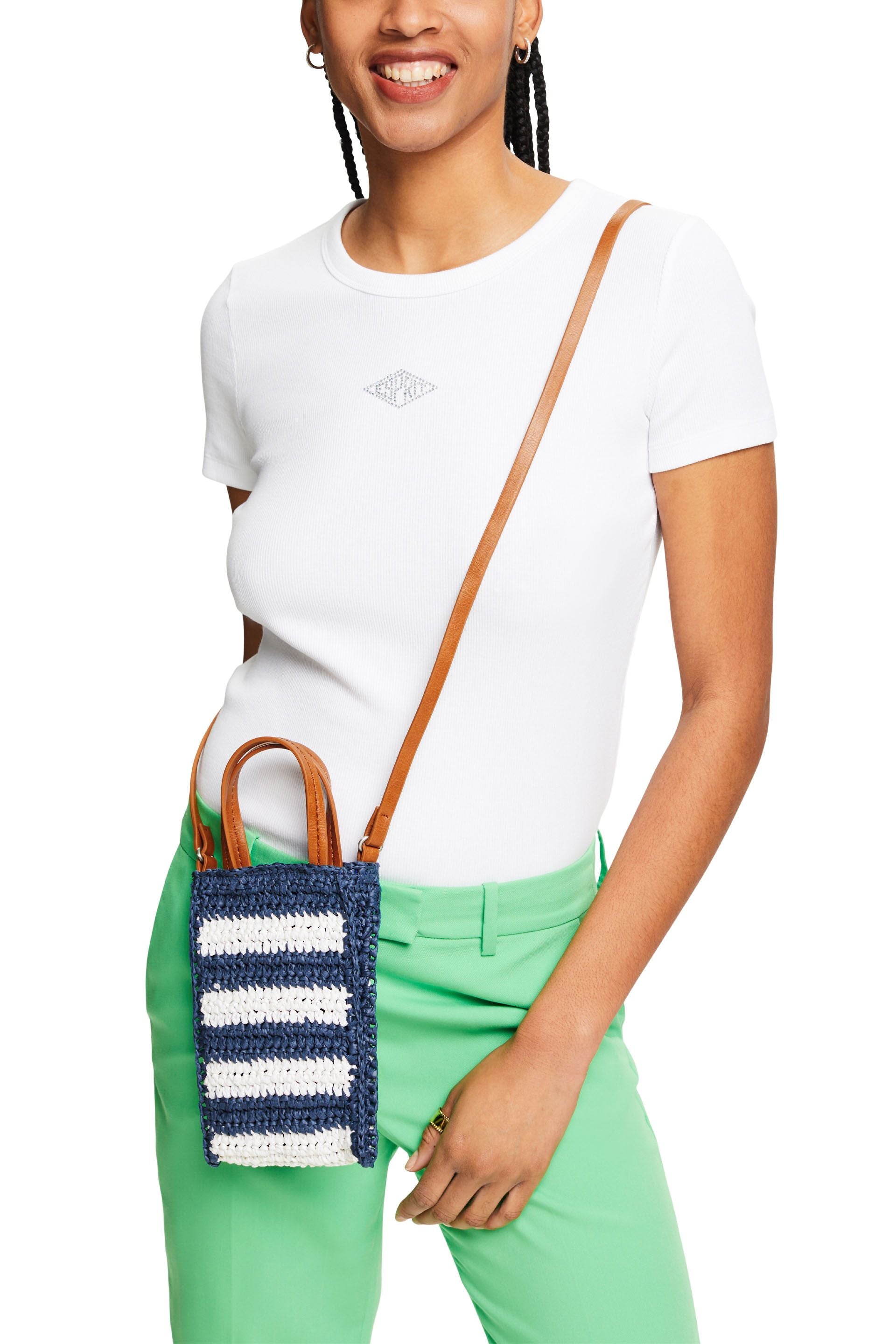 ESPRIT Sommer-Strandtasche Damen Stroh Schulterriemen